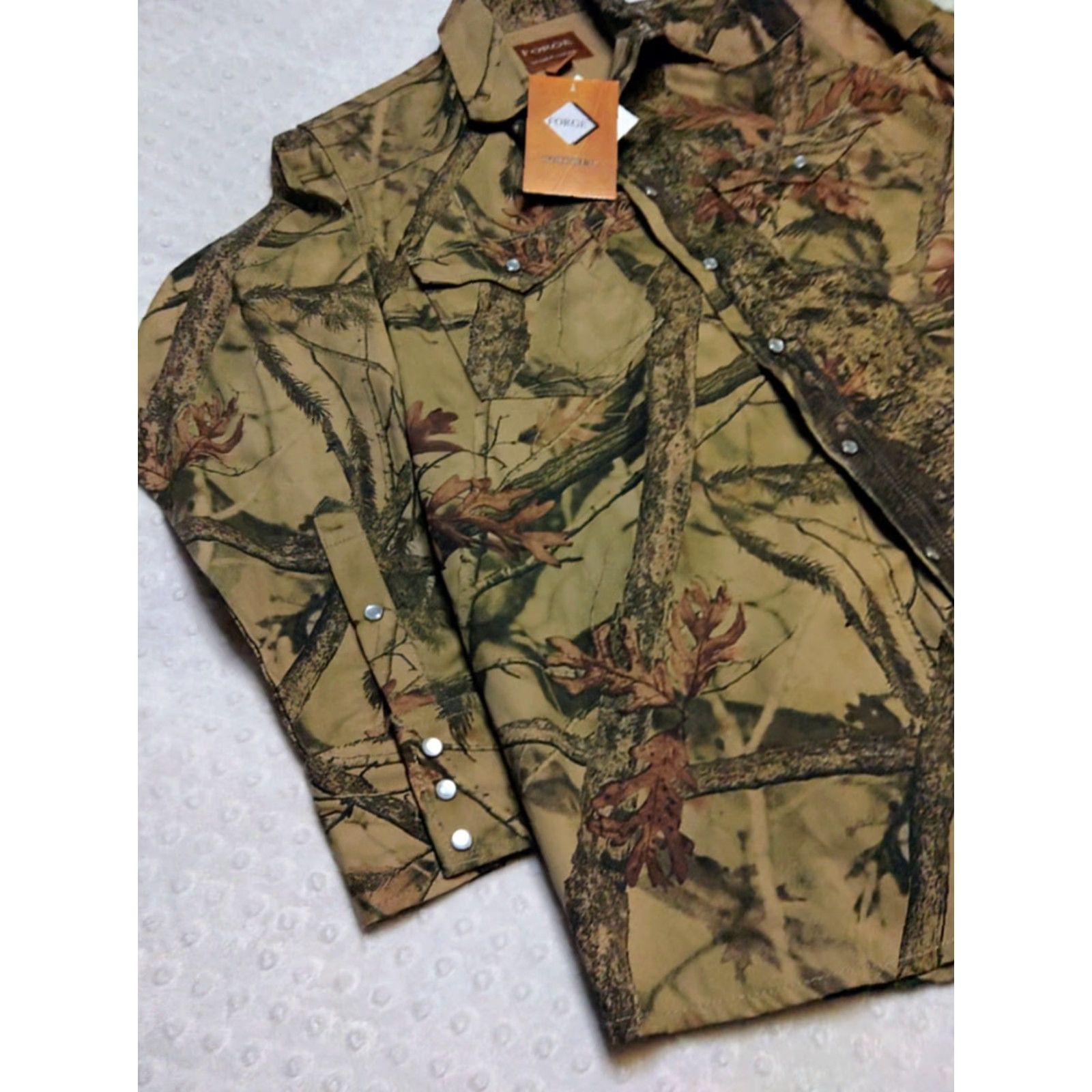 Vintage Forge Workwear Shirt Mens M Camouflage Brushpopper Western Pearl Snap Hunting Size US M / EU 48-50 / 2 - 3 Thumbnail