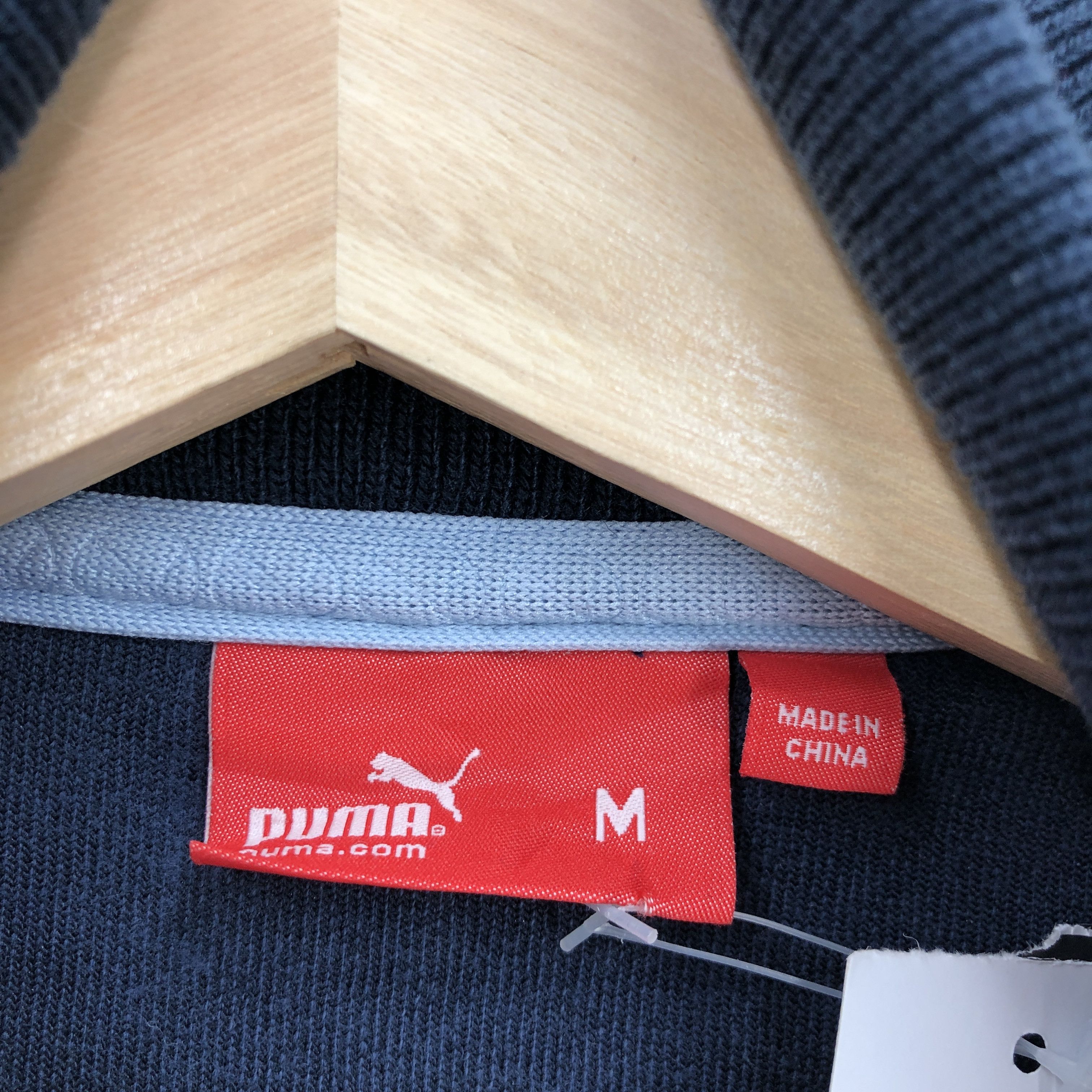 Puma × Vintage Vintage Puma Zipper Sweater Puma Track Top Velvet Sweatshirt Size S / US 4 / IT 40 - 4 Thumbnail