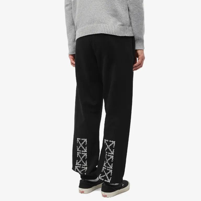 Off-White o1w1db10824 Chain Arrow Slim Sweatpants in Black Size US 34 / EU 50 - 3 Thumbnail