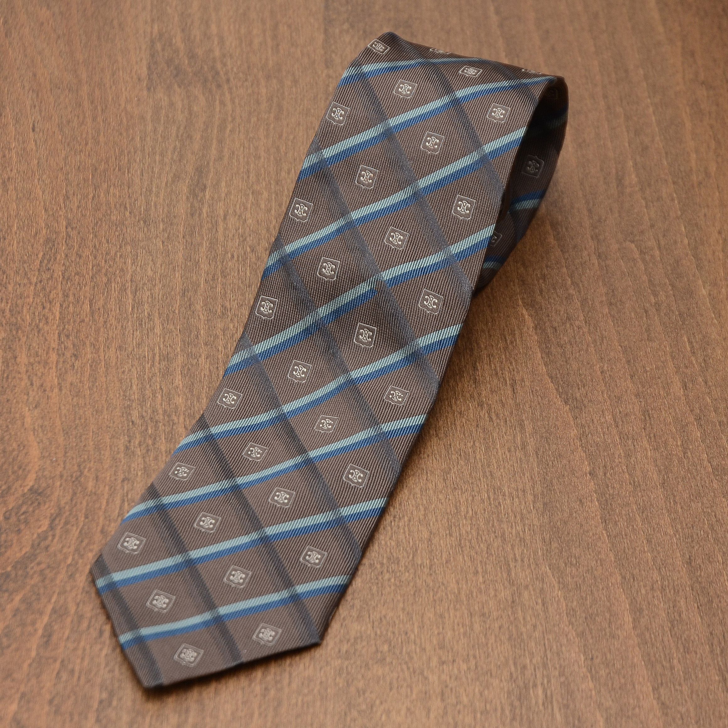 Celine × Vintage ❗️RARE Celine Paris Luxury 100% Silk Tie Vintage Monogram Size ONE SIZE - 3 Thumbnail
