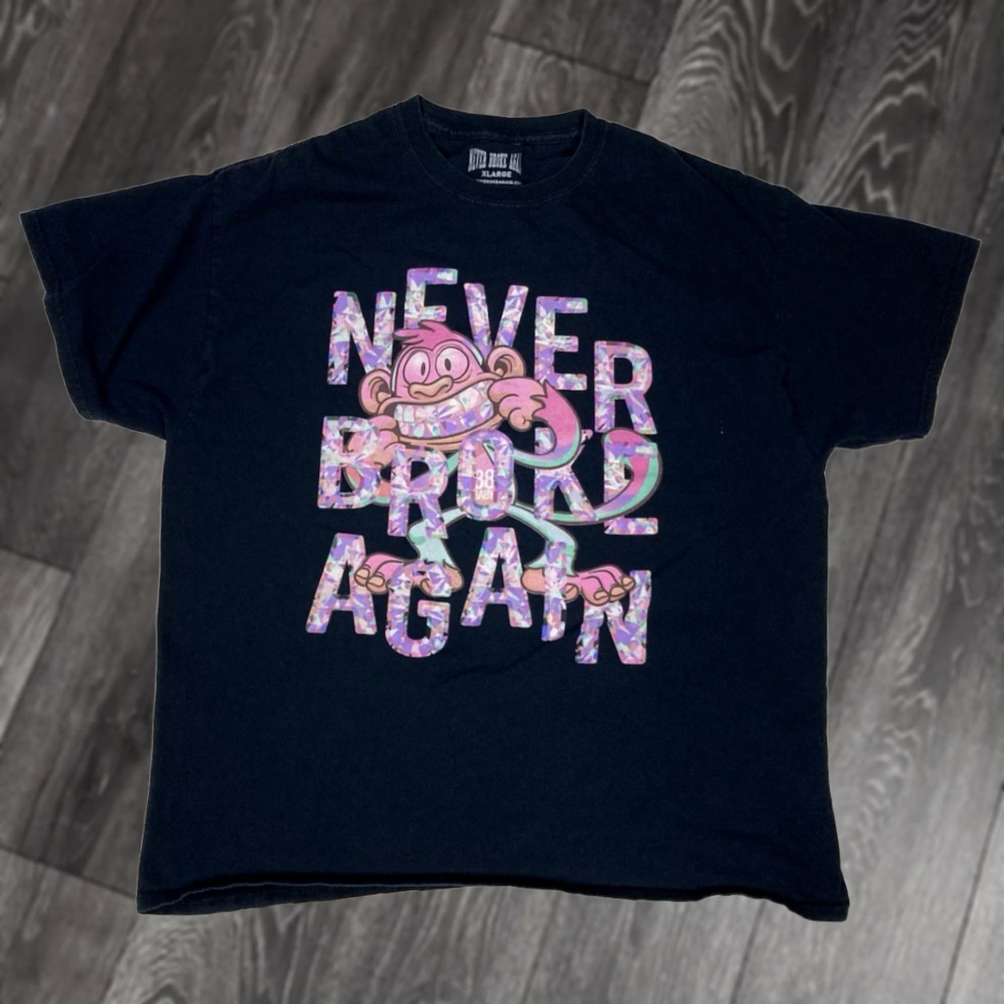 Vintage Never Broke Again T-Shirt Men XL Black Graphic Print YoungBoy Music Hip Hop Merch Shirts Size US L / EU 52-54 / 3 - 1 Thumbnail