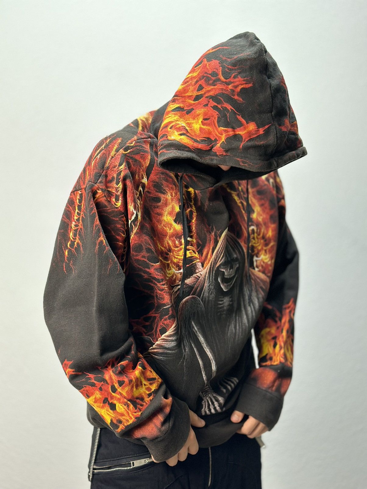 Band Tees Vintage 2000s Anarchy Graphic Pullover Hoodie Men's Spiral Size US L / EU 52-54 / 3 - 3 Thumbnail
