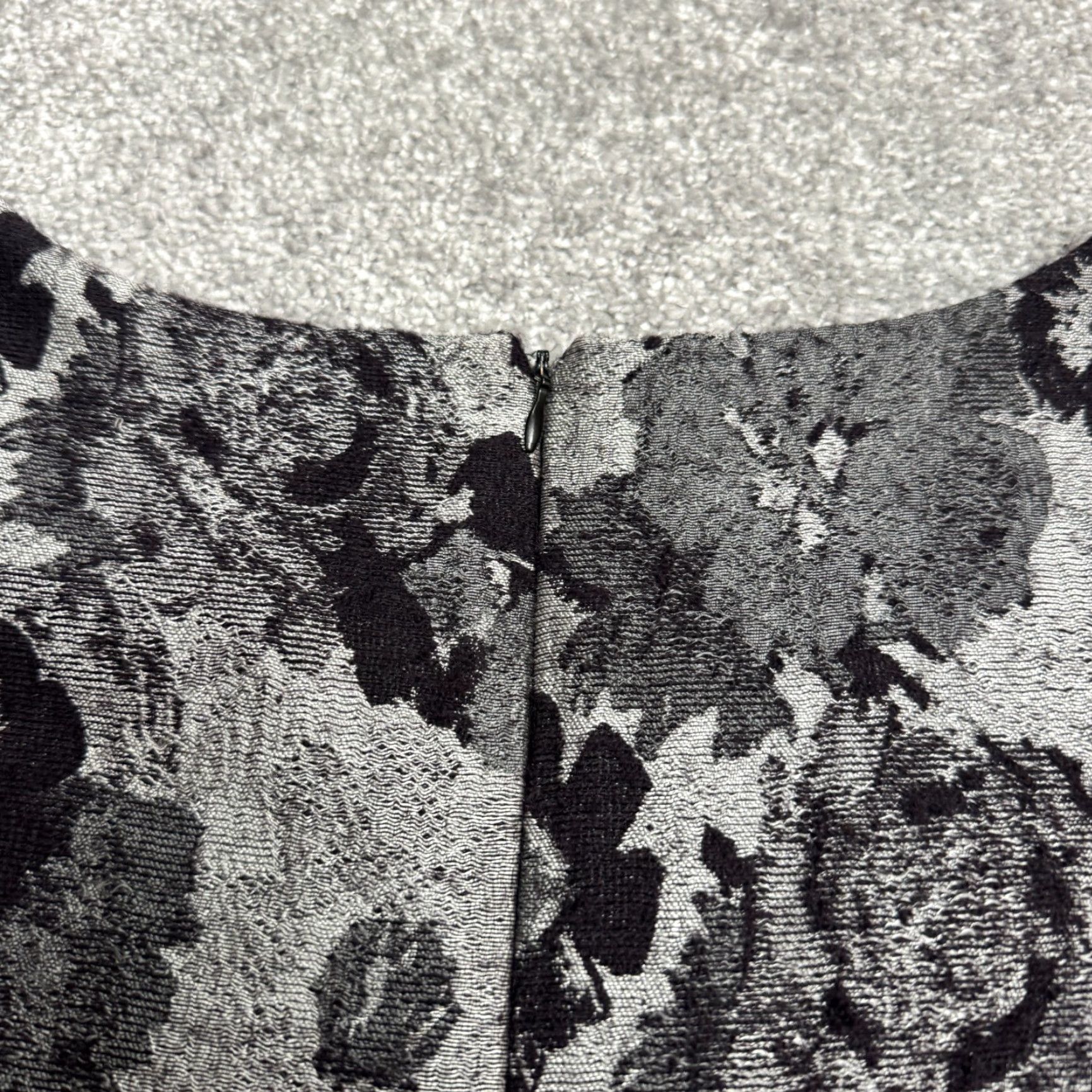 Banana Republic Banana Republic Jacquard Metallic Sift Dress Womens 8 Silver Black Wool Blend Size M / US 6-8 / IT 42-44 - 7 Thumbnail