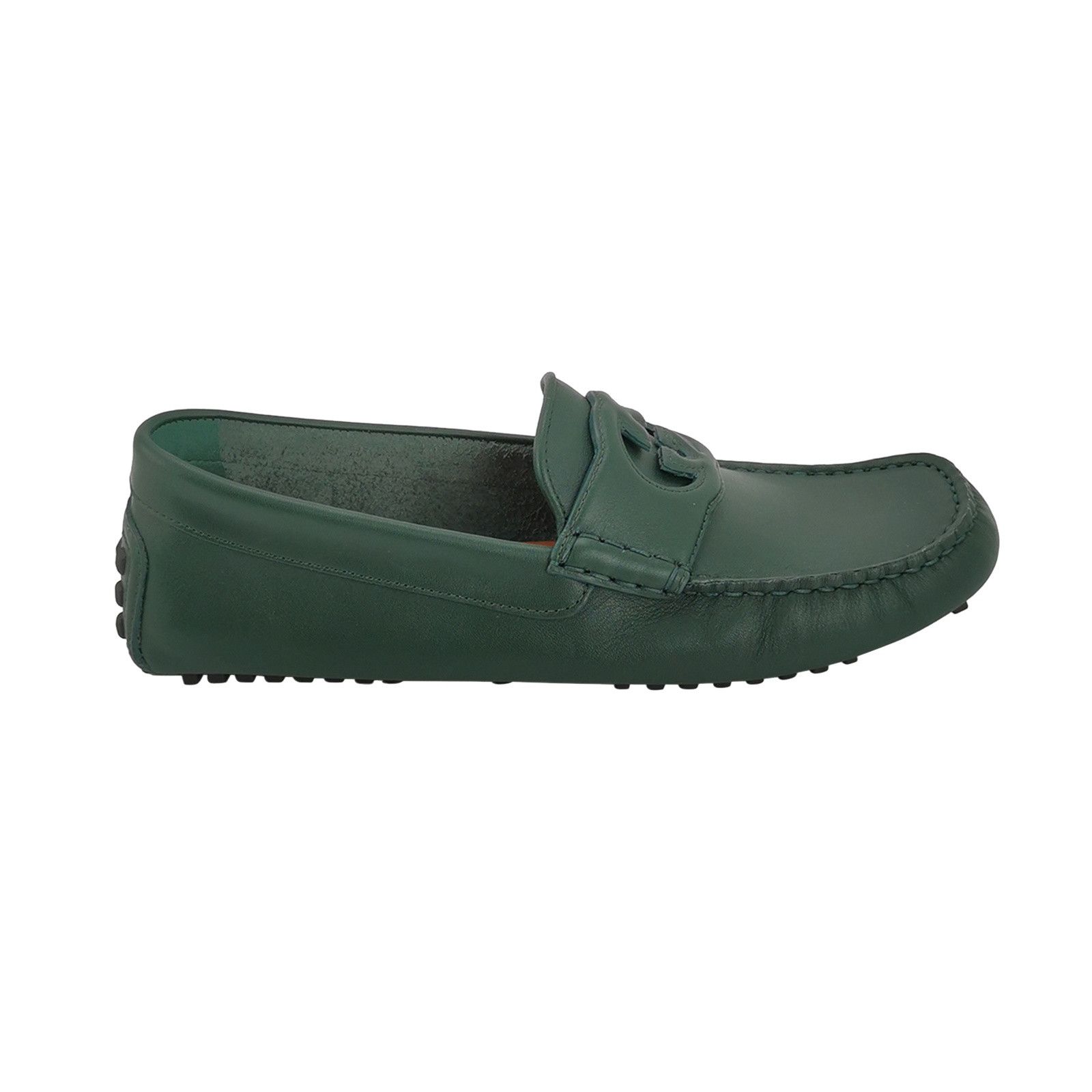 Gucci Gucci Interlocking G Green Leather Loafers 4.5 Size US 5.5 / EU 38 - 1 Thumbnail