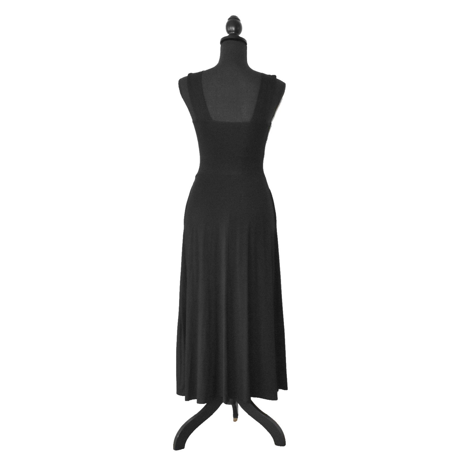 Reformation REFORMATION Mary Swing Black Tencel Side Seam Long Dress S Size S / US 4 / IT 40 - 3 Thumbnail