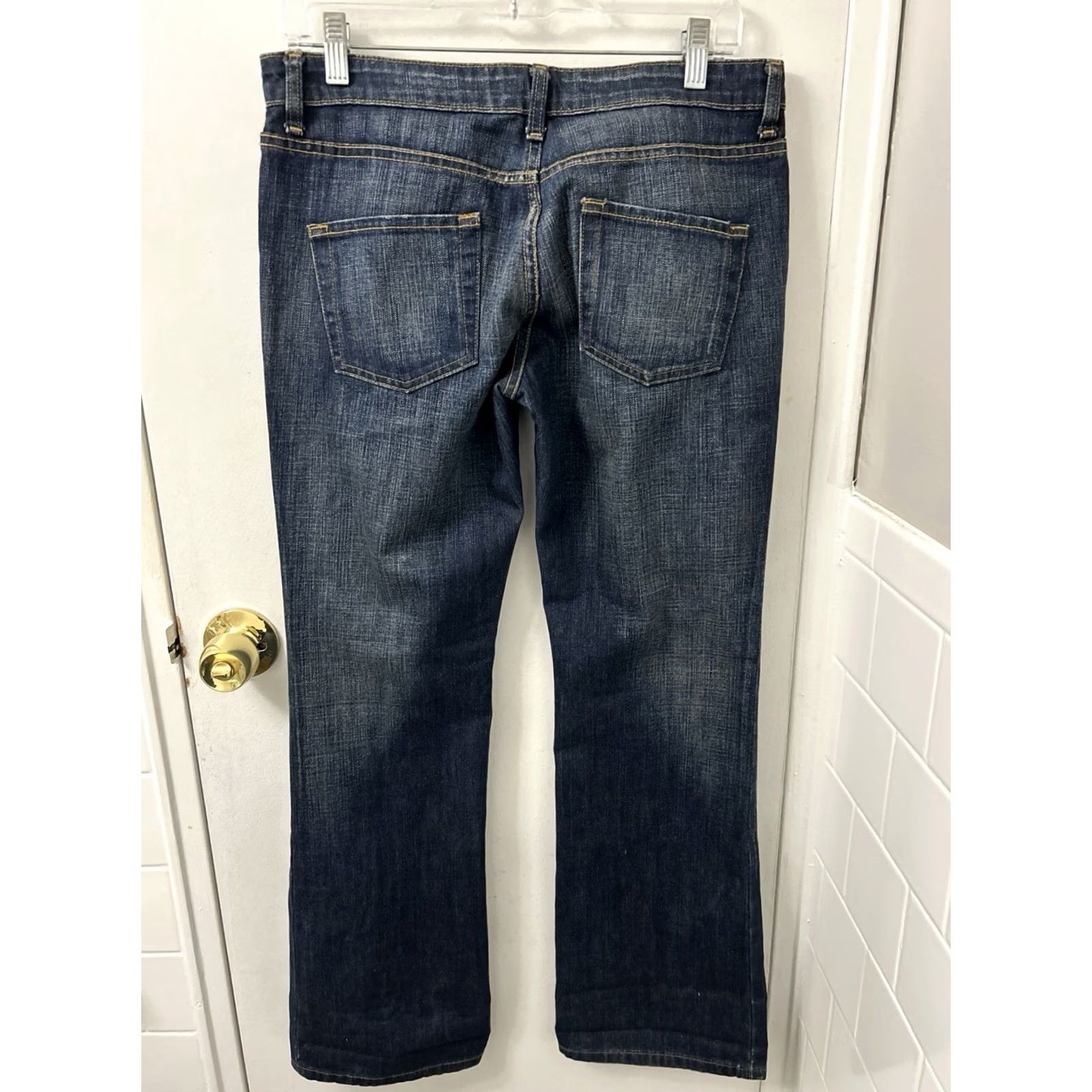 Vintage VTG Polo Jeans Ralph Lauren Womens Bootcut Jeans Melanie Dark Wash 30x31 Denim 100% Cotton Mid Rise Classic 5-Pocket Button Closure Size 30" / US 8 / IT 44 - 6 Thumbnail
