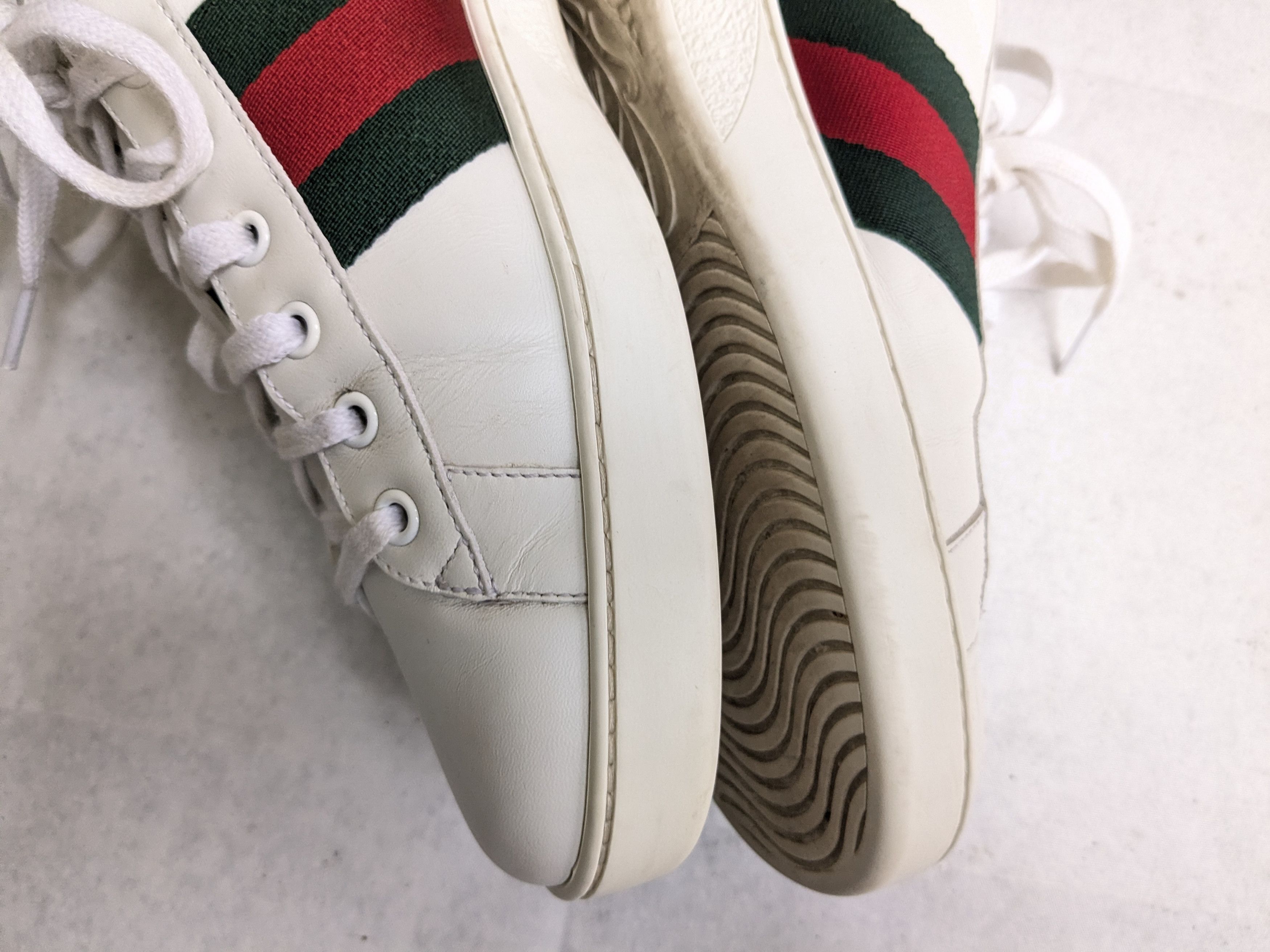 Gucci Gucci Ace Sneakers Snake 11.5 White Low Tops Leather Size US 11.5 / EU 44-45 - 11 Thumbnail