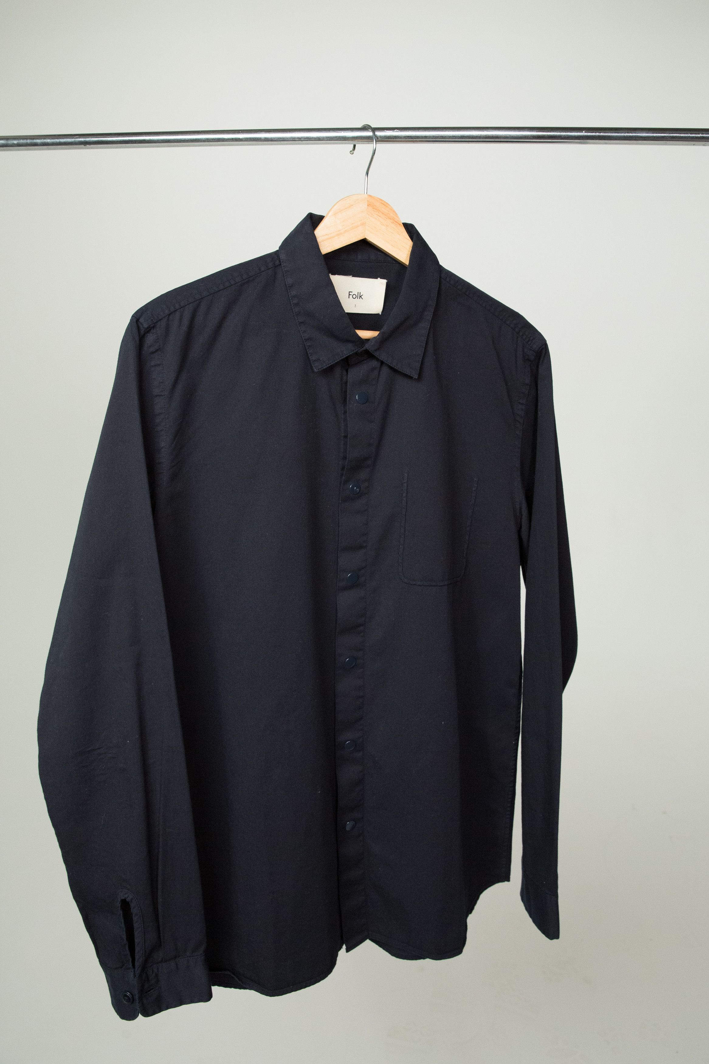 Folk Folk Pop Stud Shirt in Navy Size US M / EU 48-50 / 2 - 4 Thumbnail