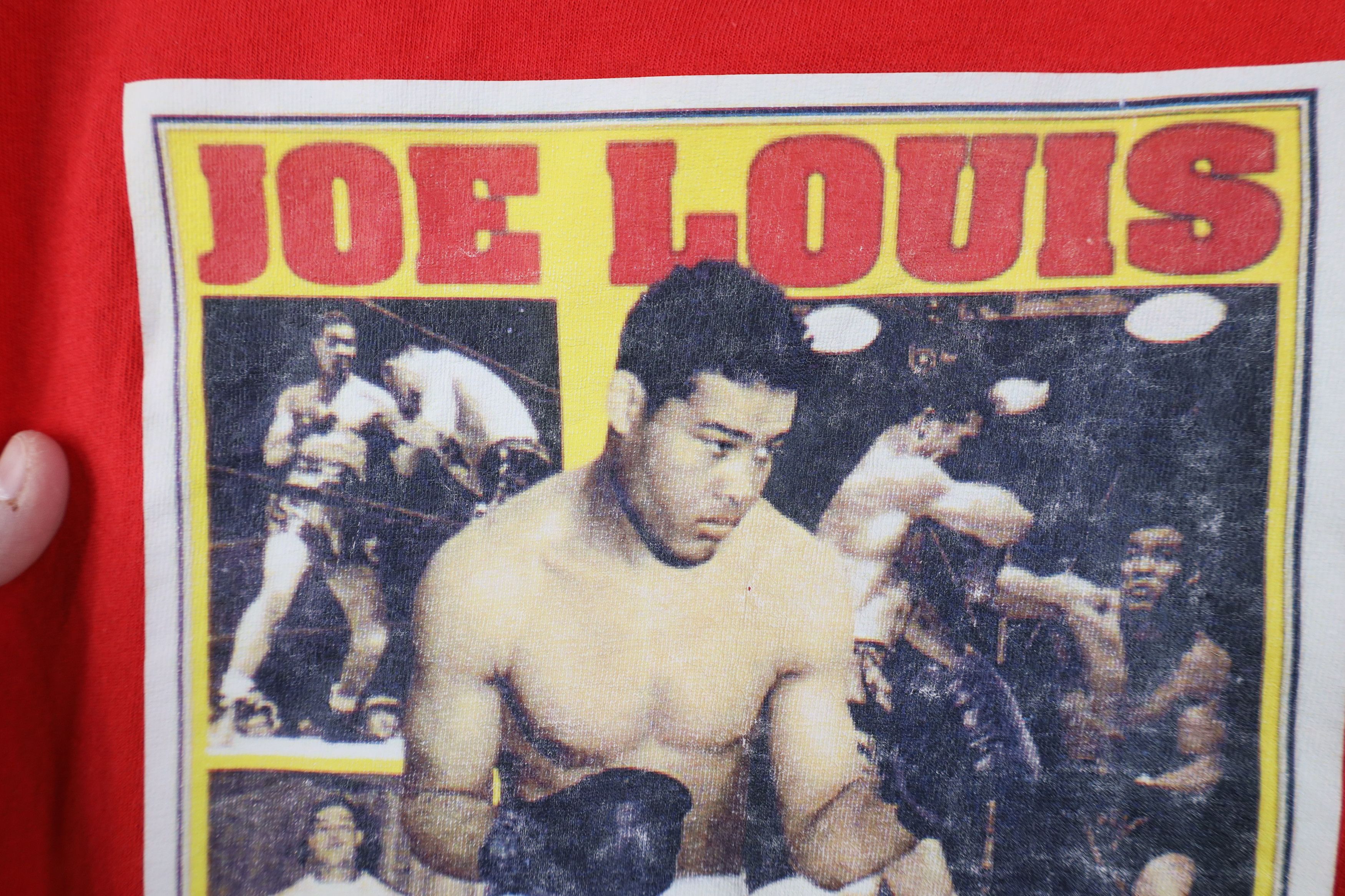 Vintage Vintage 90s Y2K Joe Louis The Great Brown Bomber T-Shirt Size US XXL / EU 58 / 5 - 7 Thumbnail