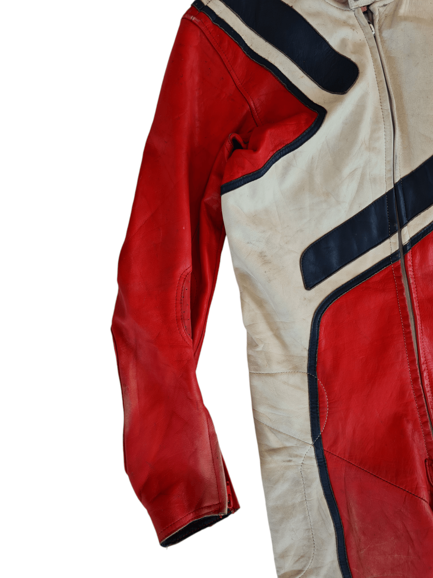 Genuine Leather Racing Overalls Jacket Field Sheer By Nelson Size US 30 / EU 46 - 4 Thumbnail