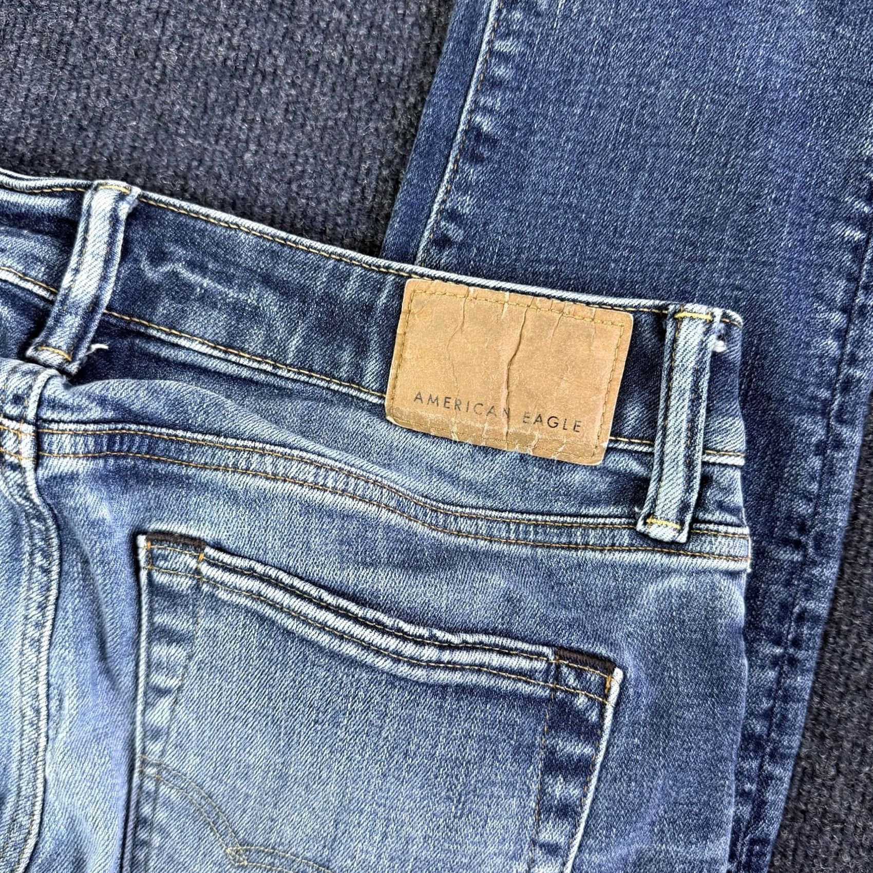 American Eagle Outfitters American Eagle Airflex+ Temp Tech Jeans Mens 28x30 Medium Wash Slim Skinny Denim Shirt? Size US 28 / EU 44 - 2 Thumbnail