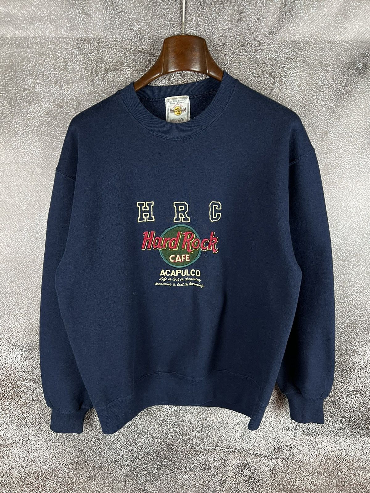 Hard Rock Cafe × Vintage 80/90s Hard Rock Cafe Acapulco Sweatshirt embroidered logo Size US L / EU 52-54 / 3 - 2 Thumbnail