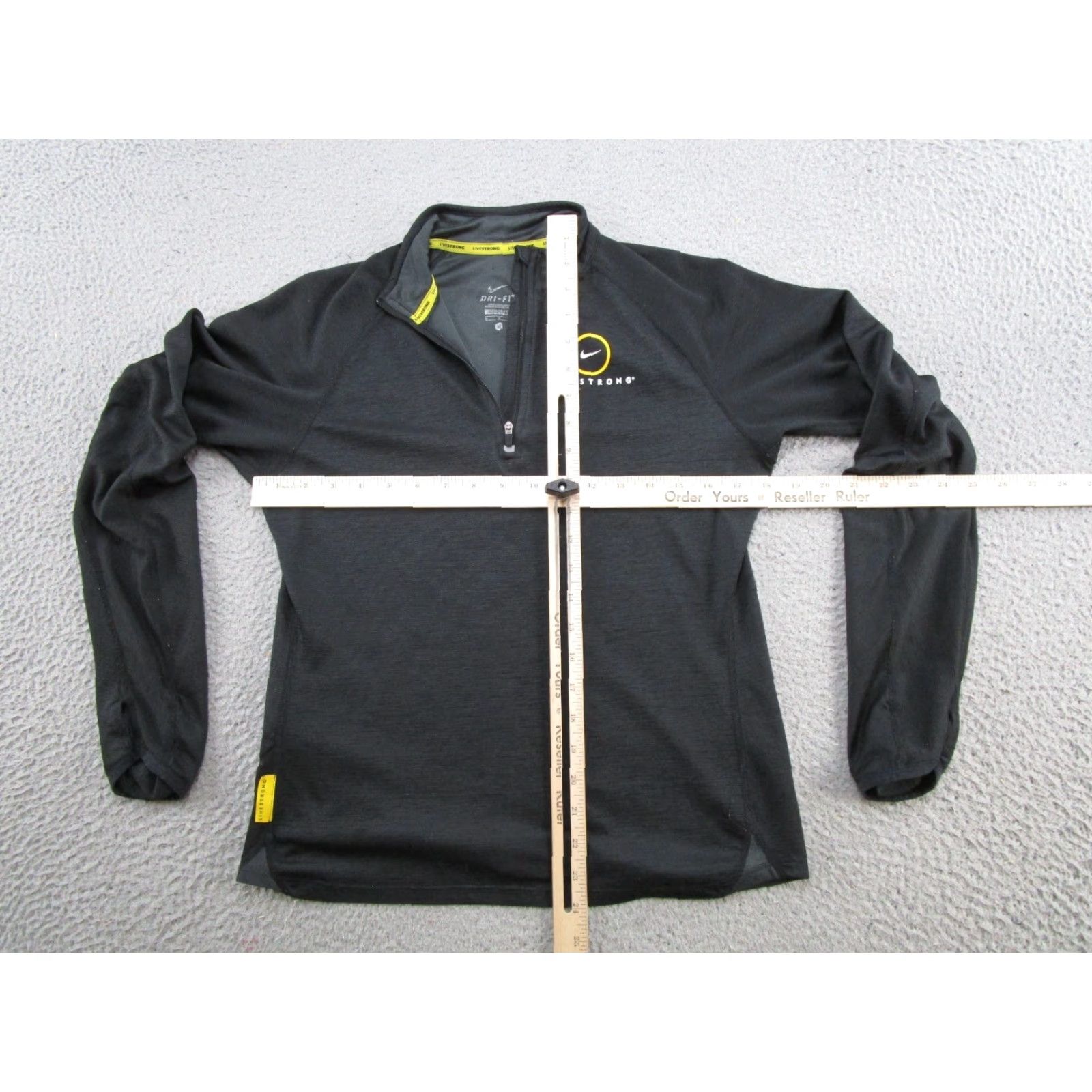 Nike Nike Womens M Black Live Strong 1/4 Zip Pullover Lance Armstrong Y2K Cycling Shirt Pullover Mens Womens No? Size M / US 6-8 / IT 42-44 - 5 Thumbnail