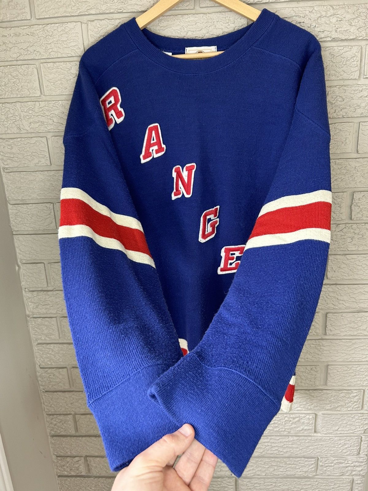Ccm Vintage 90s CCM Heritage New York Rangers Wool Jersey Size US M / EU 48-50 / 2 - 6 Thumbnail