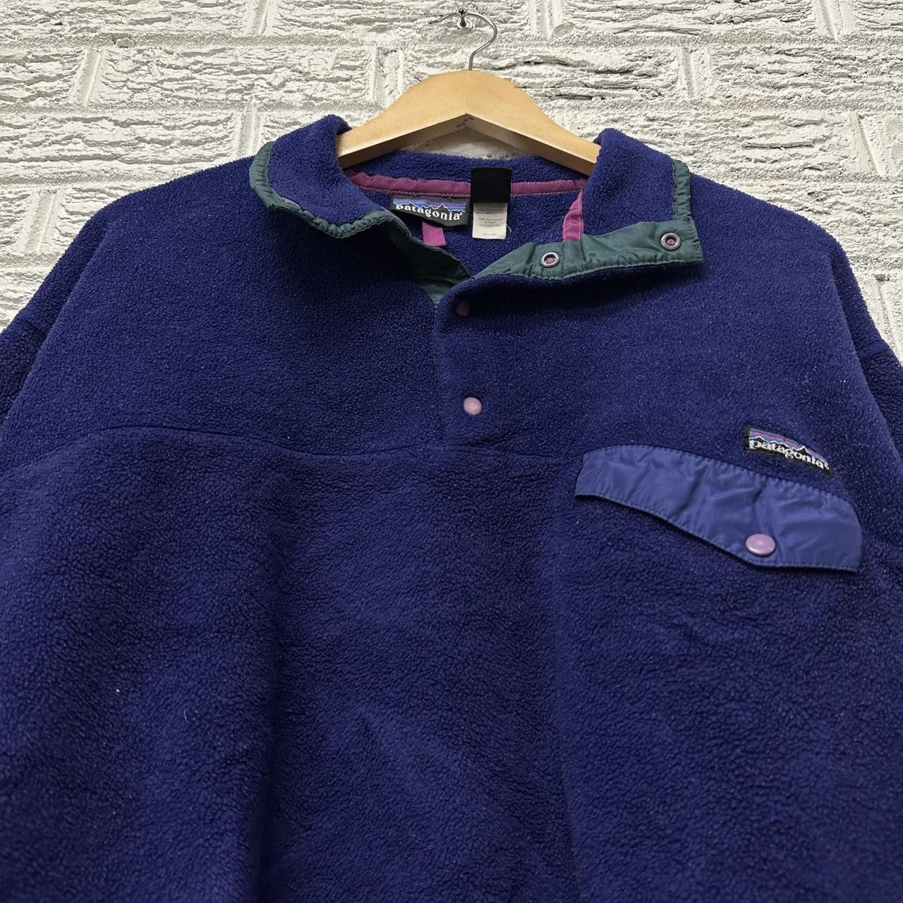 Vintage Patagonia Snap T Deep Purple Fleece Jacket Medium