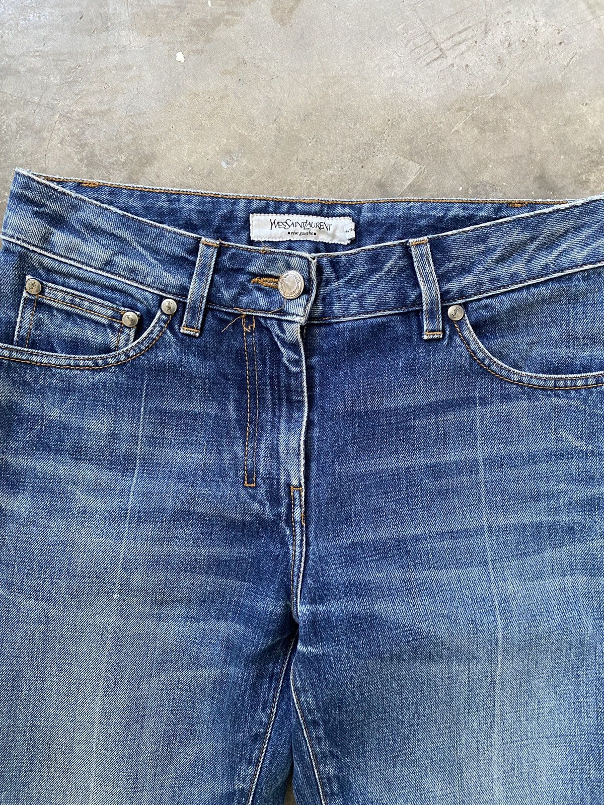 Yves Saint Laurent AW2004 Tom Ford Era YSL Washed Flared Denim Size US 28 / EU 44 - 14 Thumbnail