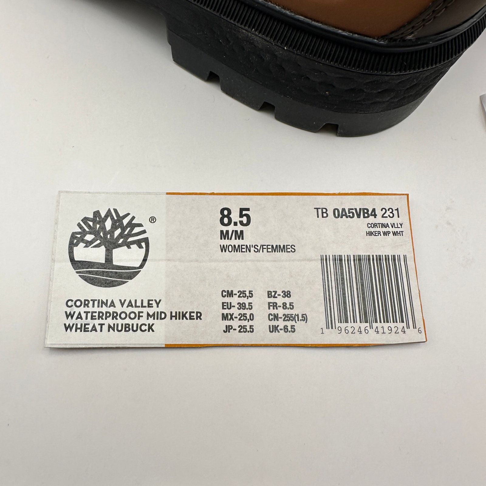Timberland Timberland Womens 8.5 Cortina Valley Waterproof Wheat Size US 8.5 / IT 38.5 - 6 Thumbnail