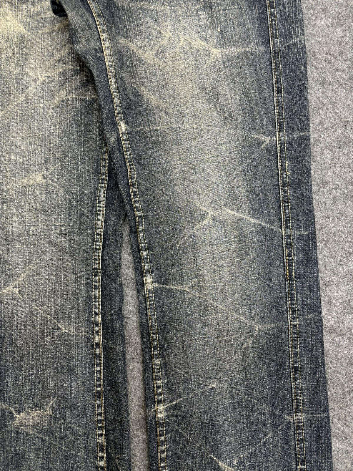 Japanese Brand × Seditionaries 💥Insane 90s Style💥Superubis Valetta Cracked Fades Denim F499 Size US 32 / EU 48 - 6 Thumbnail