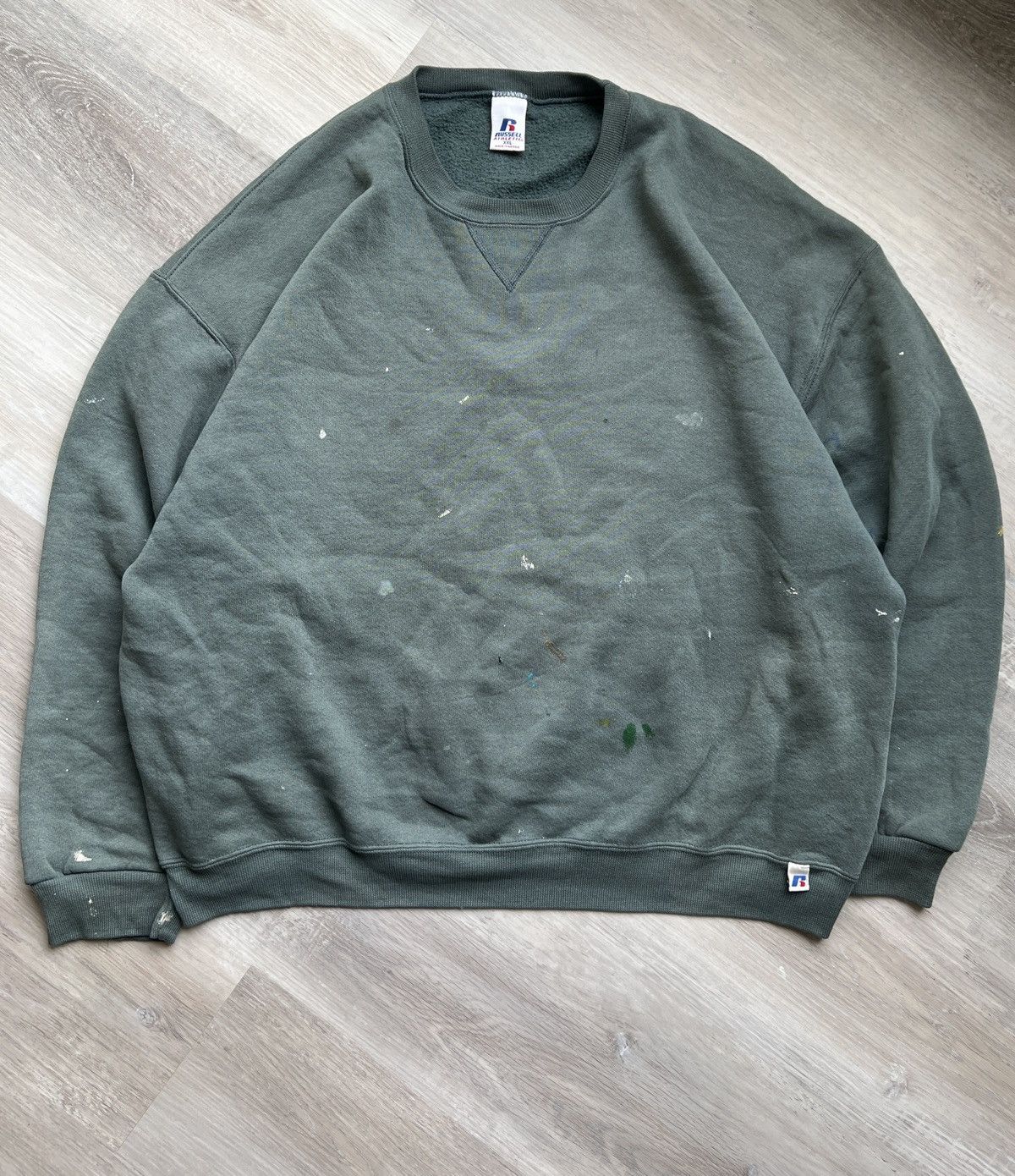 image of 90’S Russell Athletic Crewneck in Slate Green, Men's (Size 2XL)