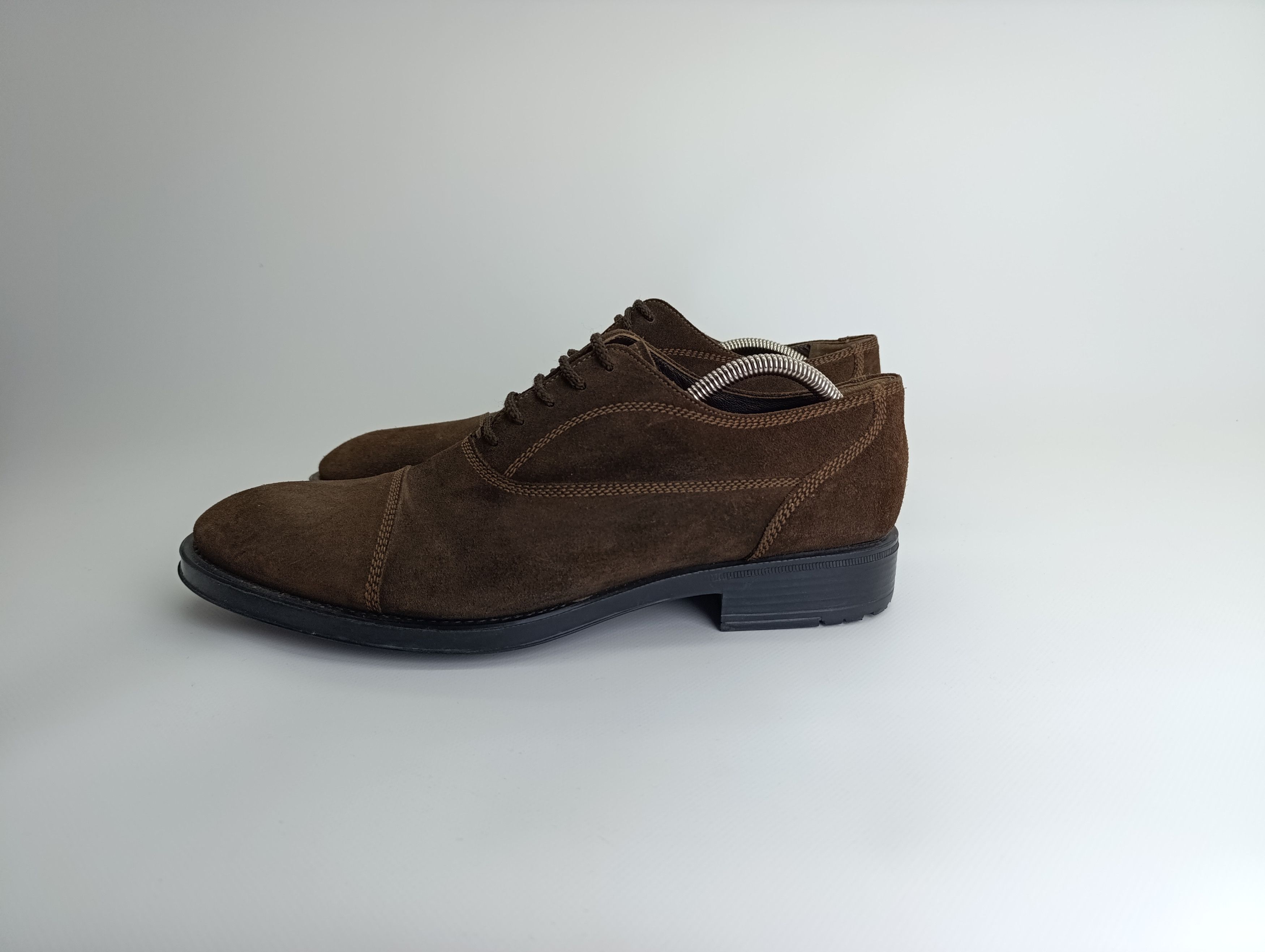 Pal Zileri Pal Zileri Concept Brown Suede Cap Toe Oxford Shoes Mens Size US 11 / EU 44 - 9 Thumbnail