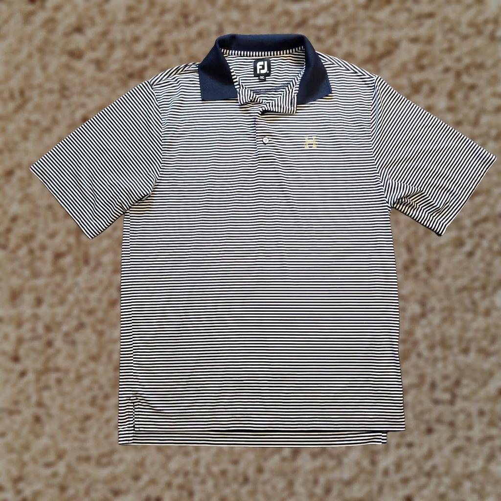 Footjoy FootJoy Shirt Mens M Navy Blue White Striped Golf Polo Performance Casual Polo Size US M / EU 48-50 / 2 - 1 Thumbnail