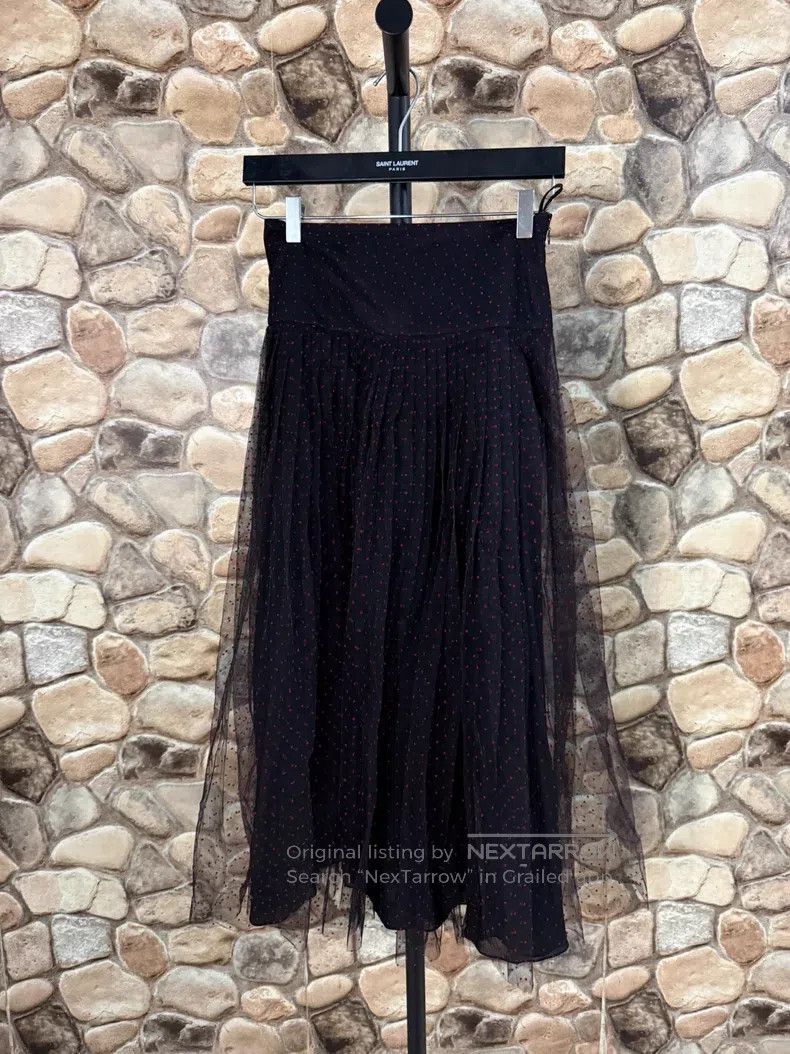 Dior Dior Black and red dot double-layer gauze skirt Size 24" / US 00 / IT 34 - 1 Thumbnail
