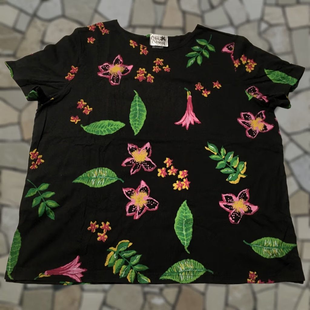 Vintage Vintage Copa Cabana Shirt Top Ladies Size 2x nature Print USA pants available Size XXL / US 16-18 / IT 52-54 - 1 Thumbnail