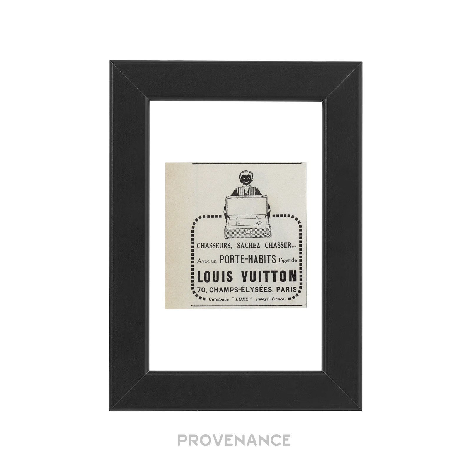 Louis Vuitton Antique Vintage Newsprint Ad - PORTE-HABITS