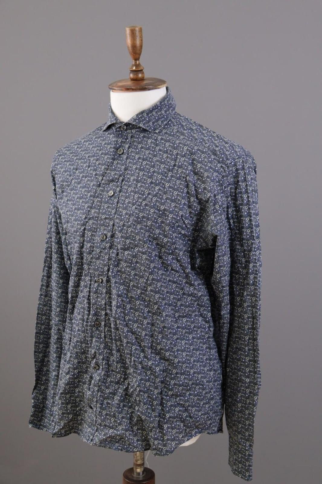 Eton Eton Slim Fit Floral Down Dress Shirt Size 43 / 17 / XL Size US XL / EU 56 / 4 - 5 Thumbnail