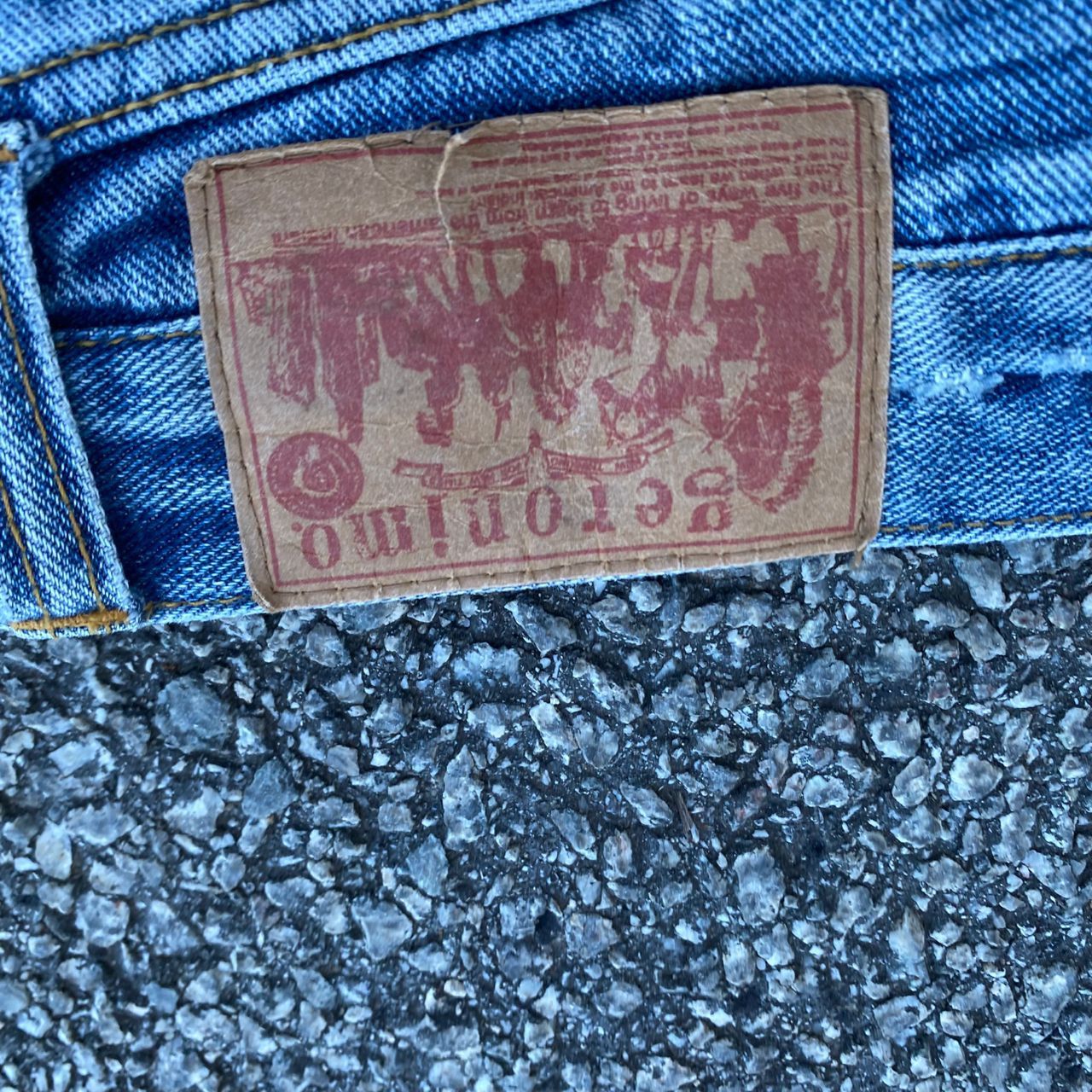 Japanese Brand Vintage Geronimo Indiana American Culture Flare Denim Size US 31 - 16 Thumbnail