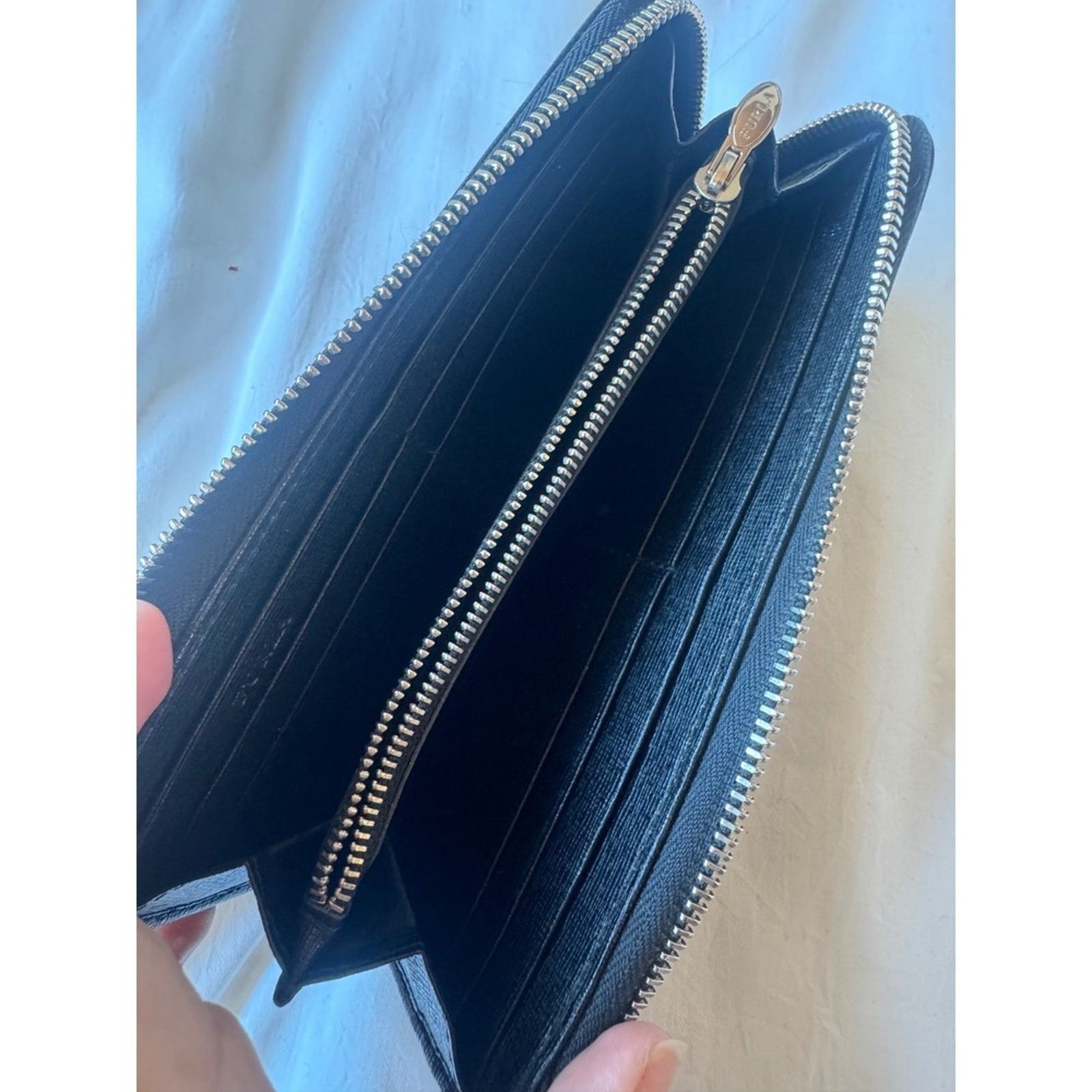 Furla Furla Black Leather Zip Around Continental Wallet Purse Size ONE SIZE - 4 Thumbnail
