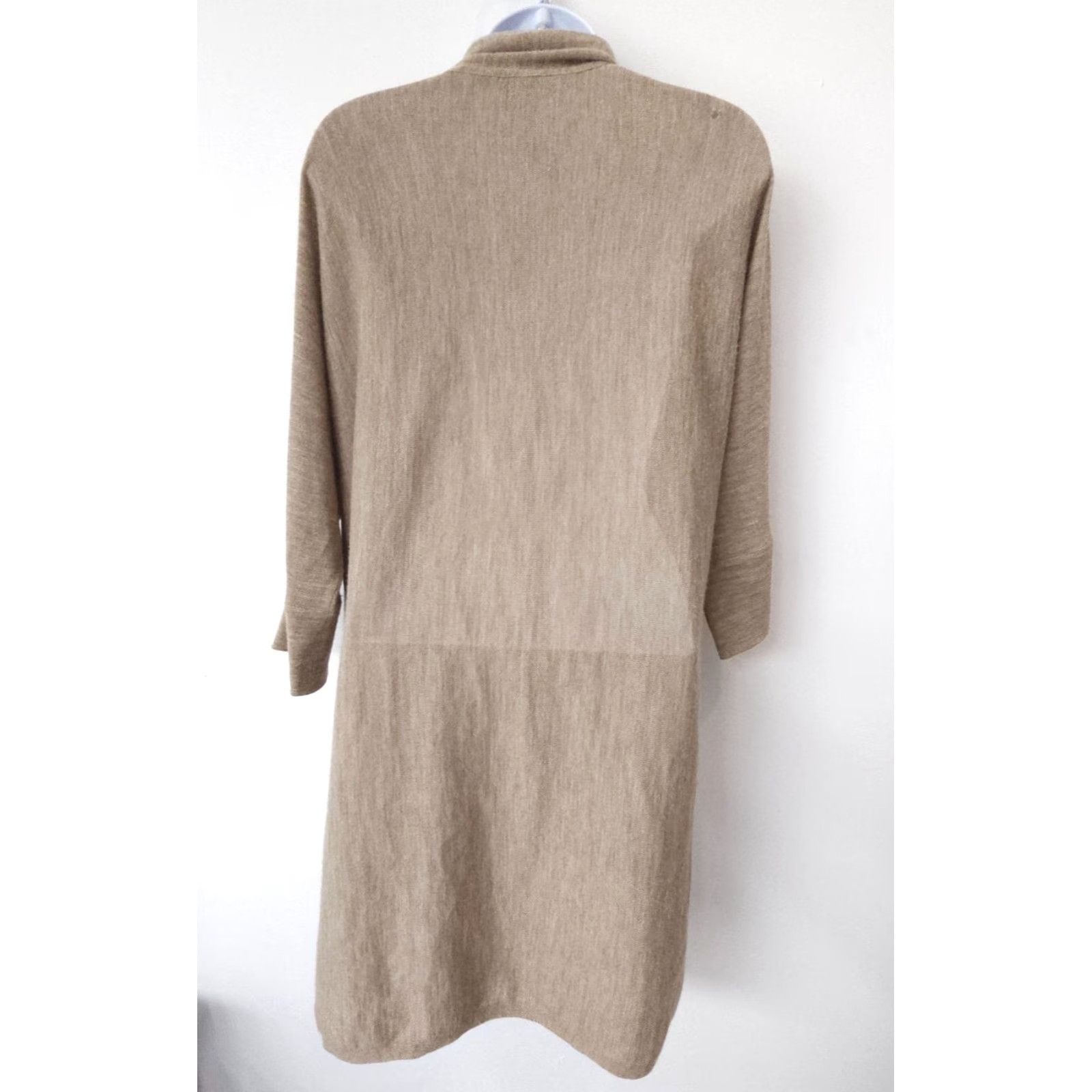 Eileen Fisher Eileen Fisher Cardigan Womens Medium Knit Open Alpaca Beige Fall Spring Summer Winter Lightweight Casual City Vintage? Size M / US 6-8 / IT 42-44 - 2 Thumbnail