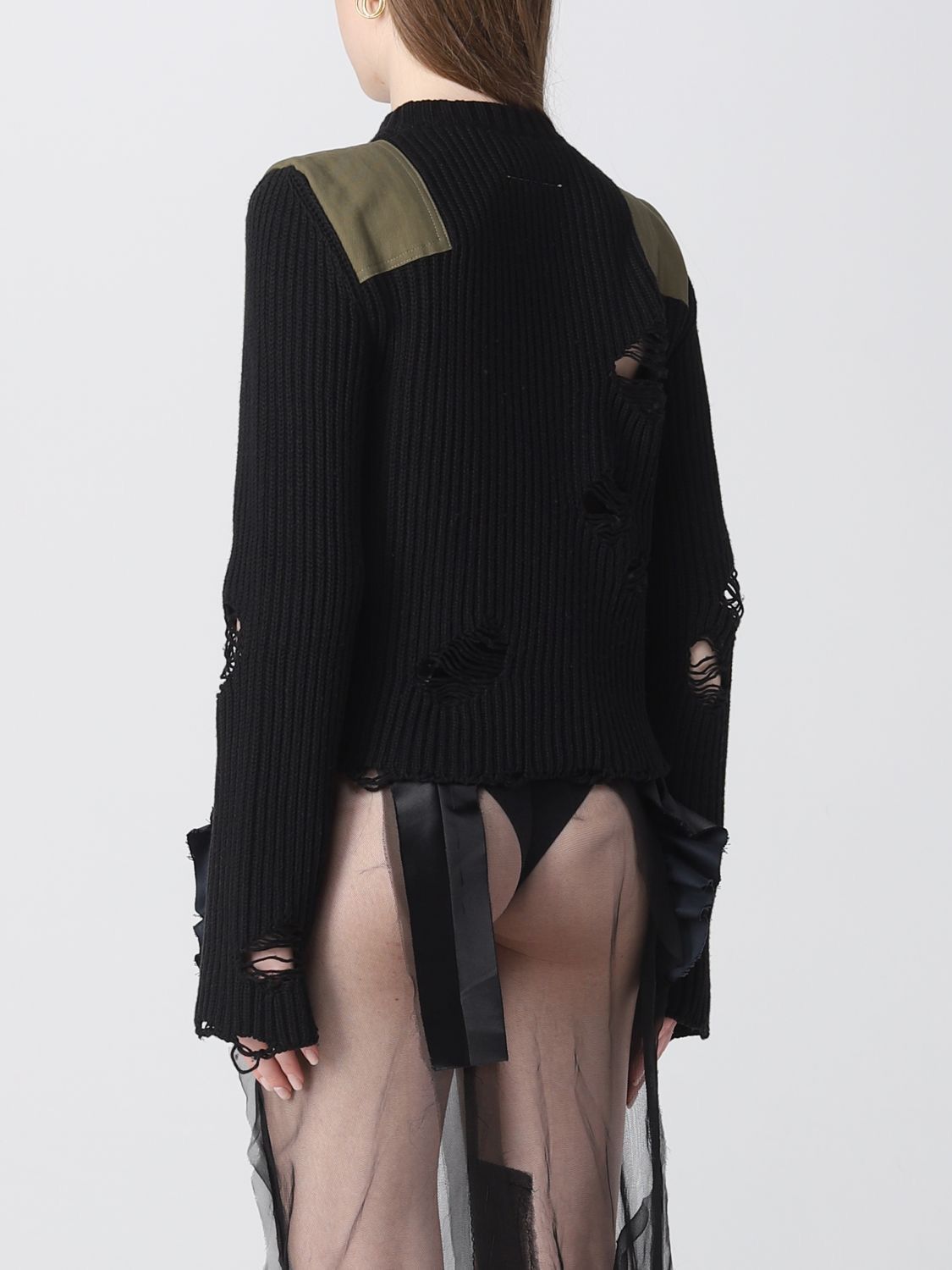 Maison Margiela !DS! SS23 Maison Margiela Distressed Black Knitted Sweater Size XXL / US 16-18 / IT 52-54 - 6 Thumbnail
