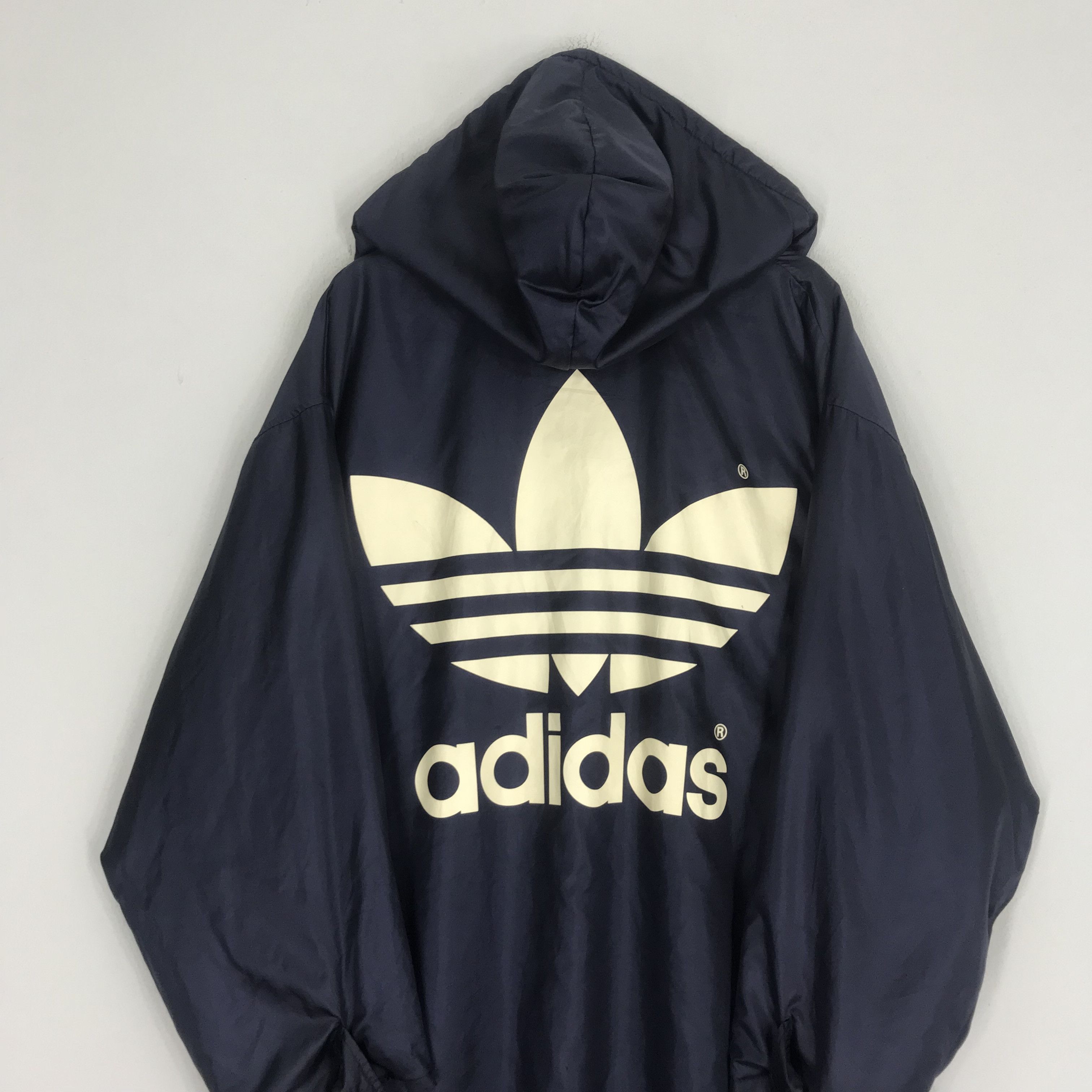 Adidas Vintage Adidas Trefoil Sherpa Long Jacket Hoodie Size US L / EU 52-54 / 3 - 8 Thumbnail
