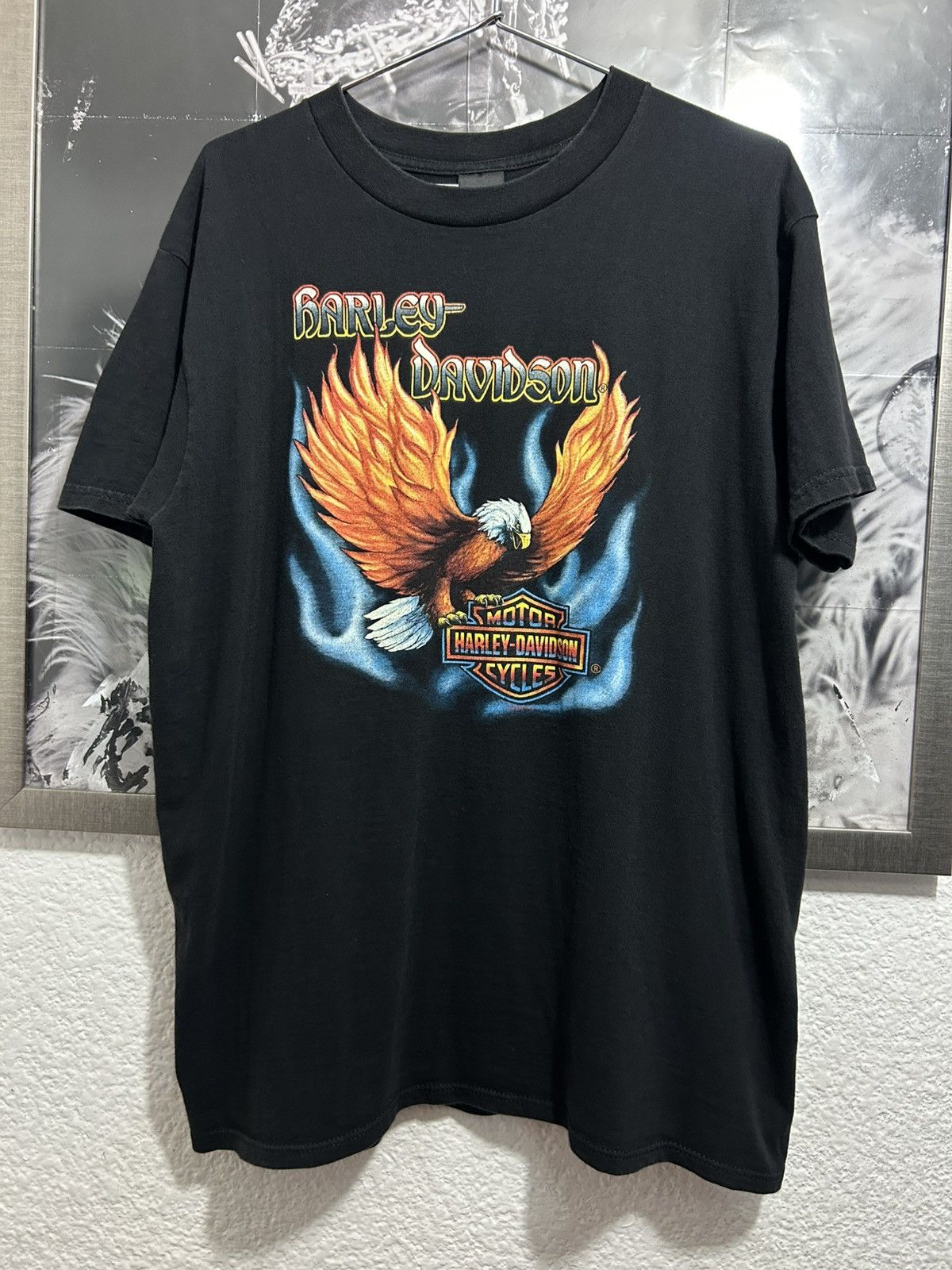 Harley Davidson 1999 Harley Davidson Flame Eagle Tee Size US L / EU 52-54 / 3 - 1 Thumbnail