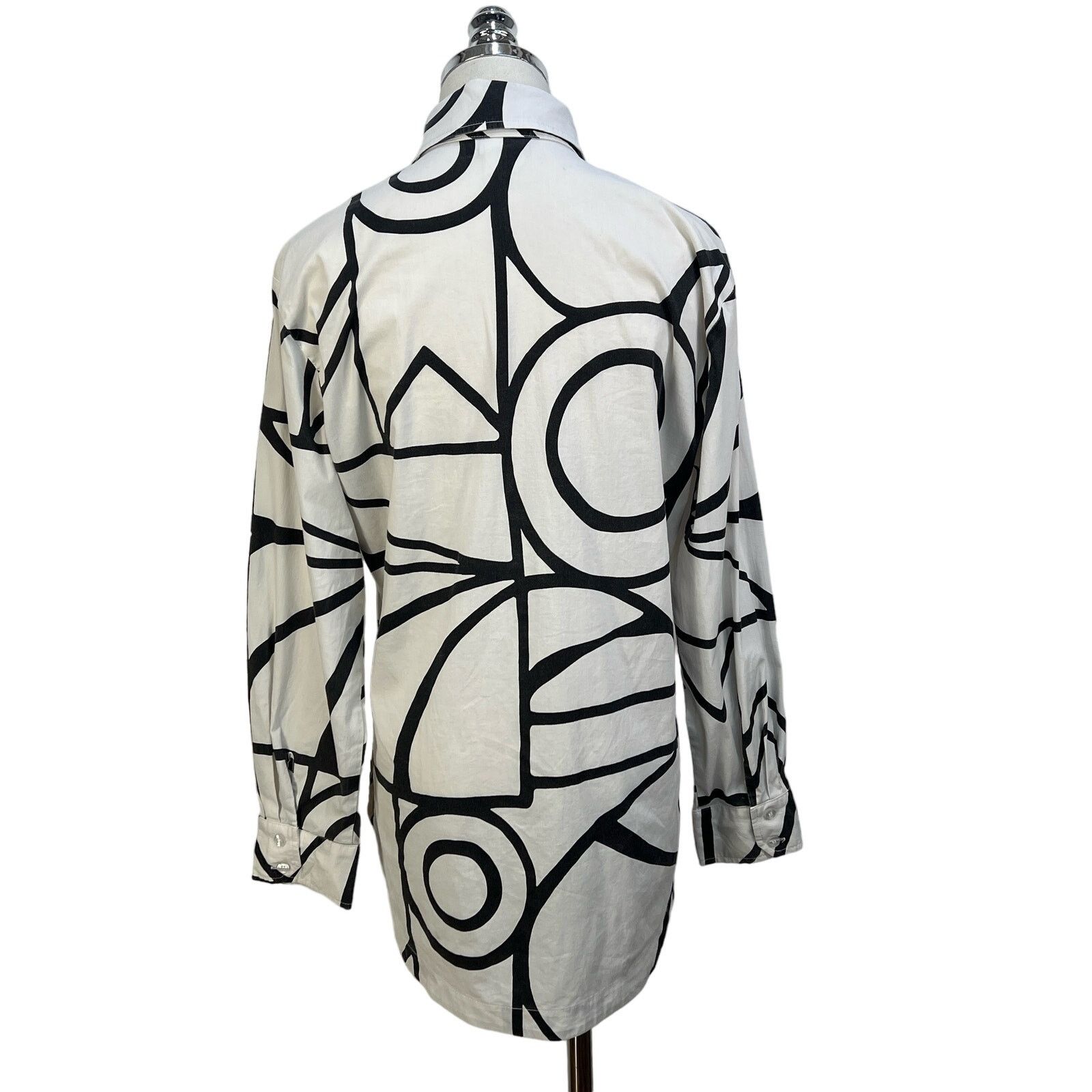 Other Finley Graphic Abstract Shirt Cotton White Black Size M / US 6-8 / IT 42-44 - 9 Thumbnail