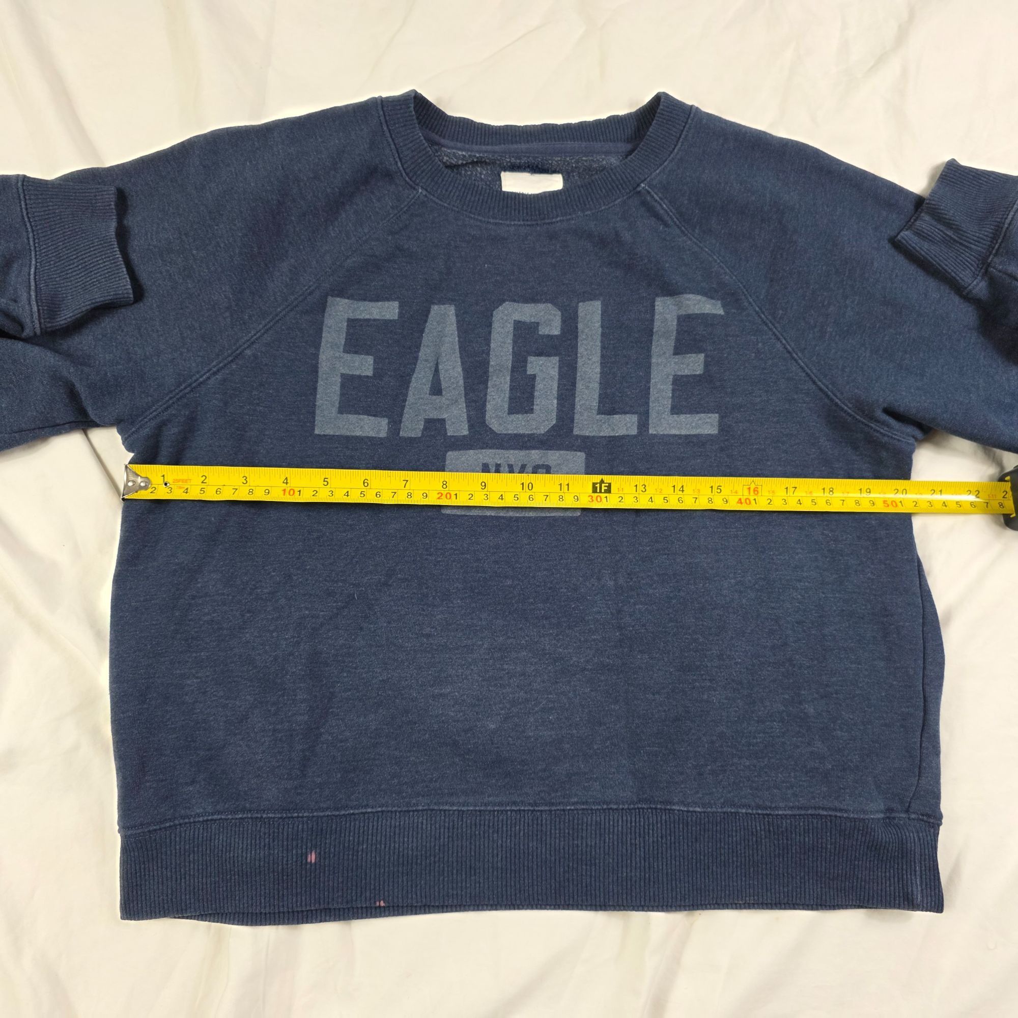American Eagle Outfitters American Eagle Womens Large Blue Sweatshirt Eagle NYC Graphi Size L / US 10 / IT 46 - 6 Thumbnail