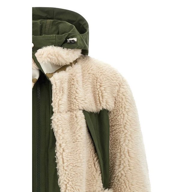 Sacai SACAI Green Shearling Jacket New & Authentic (Men's size:L;) Size US L / EU 52-54 / 3 - 3 Thumbnail