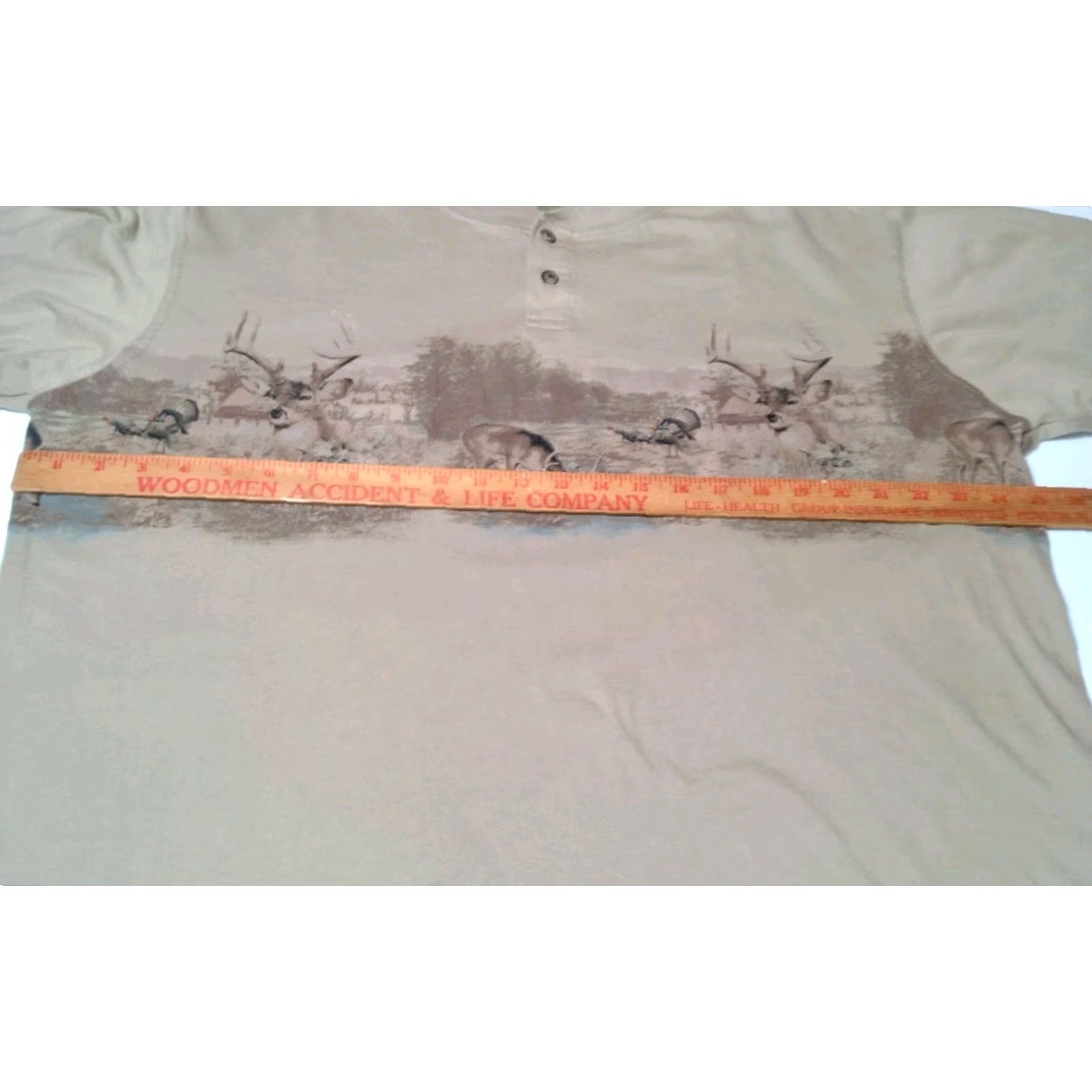 Vintage VINTAGE Redhead Henley Shirt Men XL Buck Deer Turkey Hunting Hunt Tan Animals Cabincore Size US XL / EU 56 / 4 - 5 Thumbnail