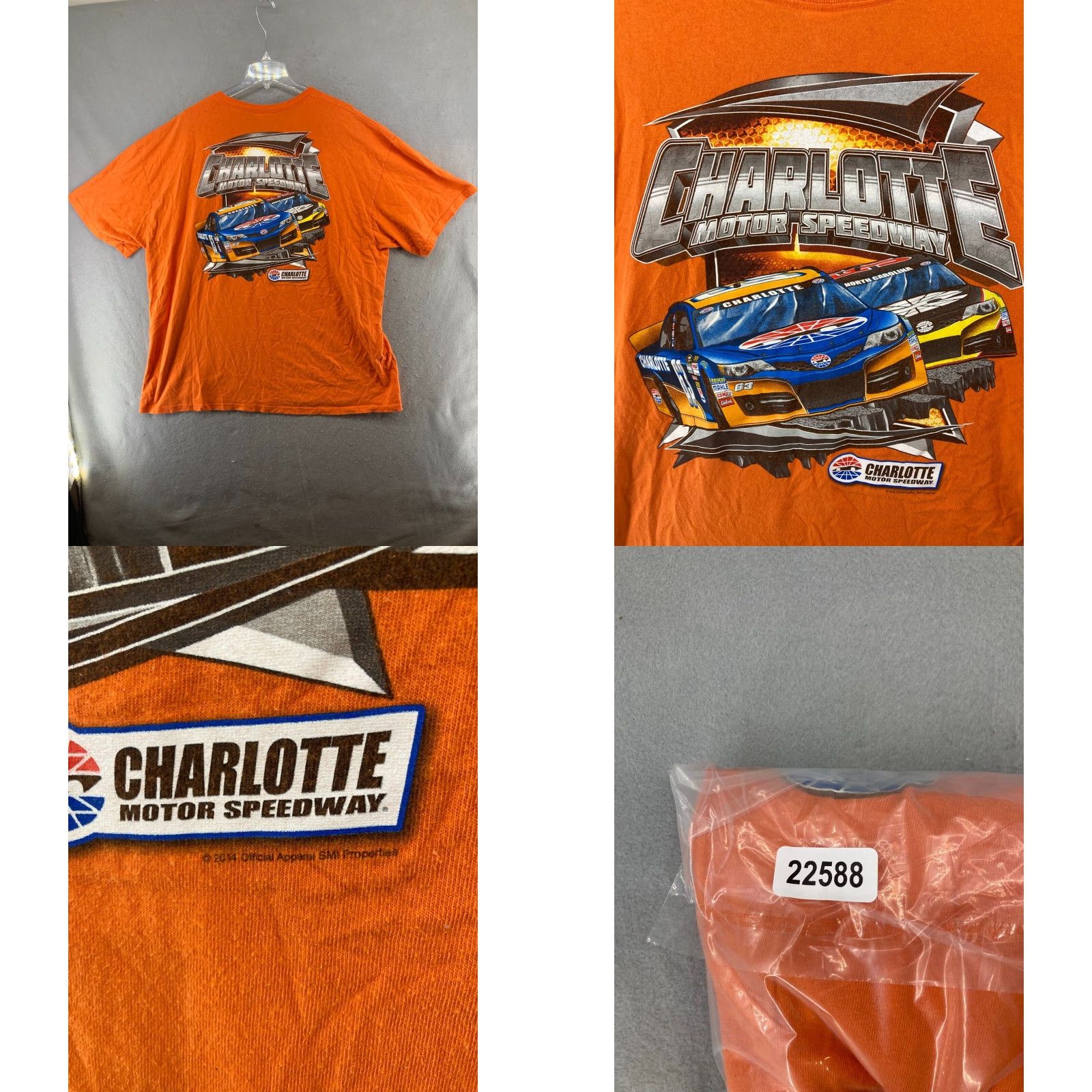 Vintage Charlotte Motor Speedway Shirt Mens 3XL Orange Racing Size US XXL / EU 58 / 5 - 8 Thumbnail
