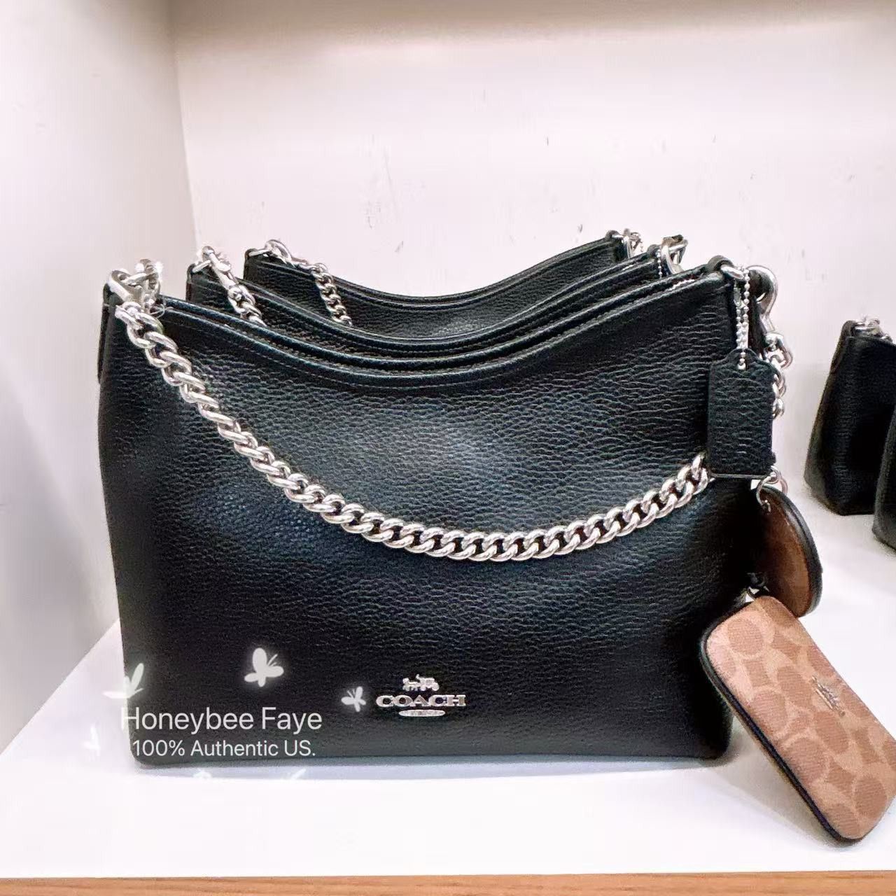 Coach Laurel Shoulder Bag With Mirror Charm And Pouch CBI94 Size ONE SIZE - 2 Thumbnail