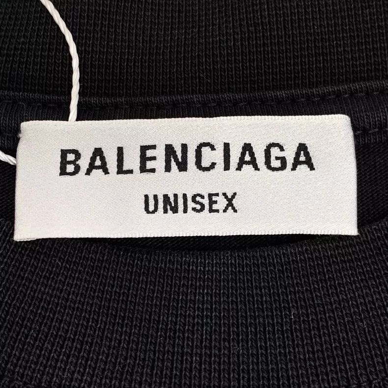 Balenciaga Balenciaga Black logo monogrammed cotton crew neck short s Size US XS / EU 42 / 0 - 6 Thumbnail