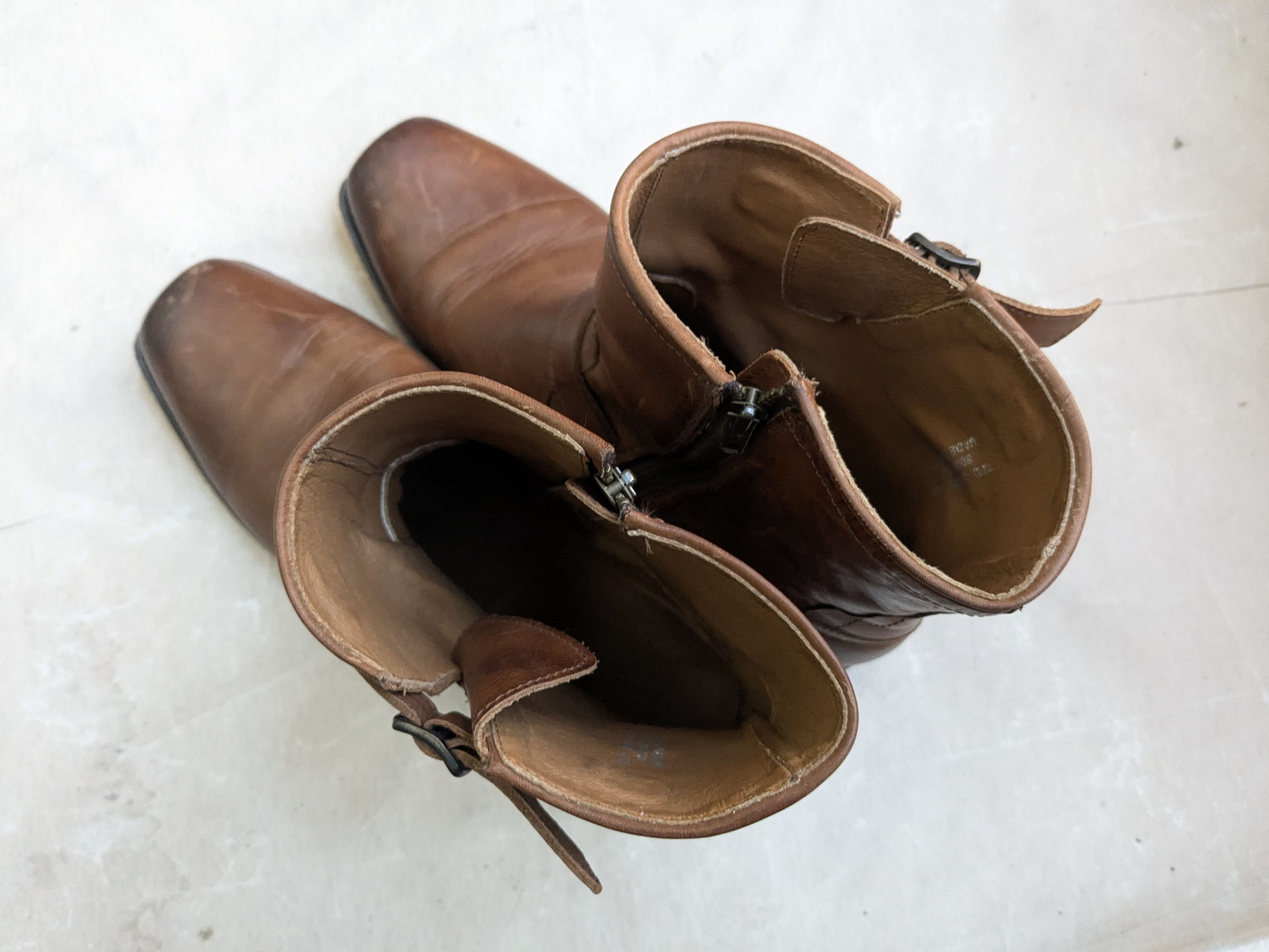 Frye Frye Engineer Boots Brown Leather 13 Leather Buckle Size US 13 / EU 46 - 10 Thumbnail