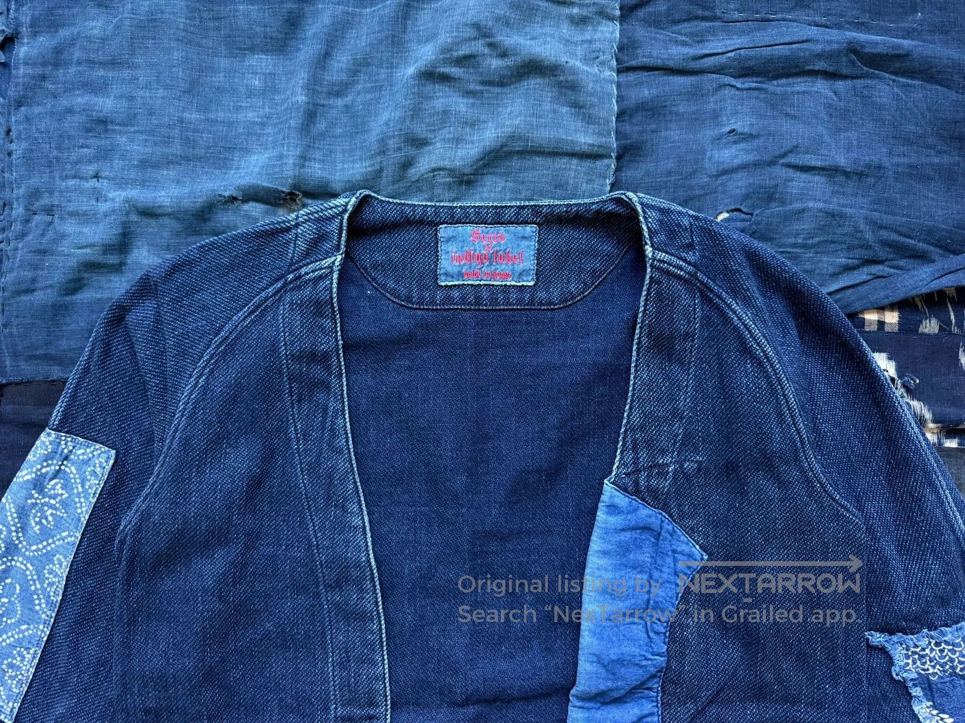 Soulive Soulive Setto Indigo Washed Patchwork Robe. Size US M / EU 48-50 / 2 - 4 Thumbnail