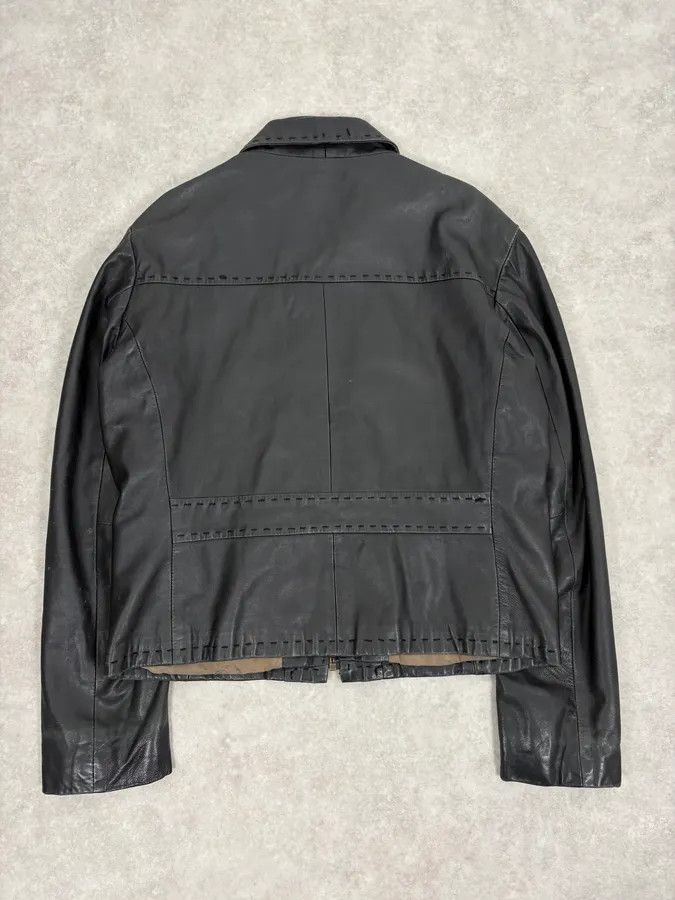 Just Cavalli SS2007 Cavalli Black Imperial Leather Jacket Size US M / EU 48-50 / 2 - 7 Thumbnail