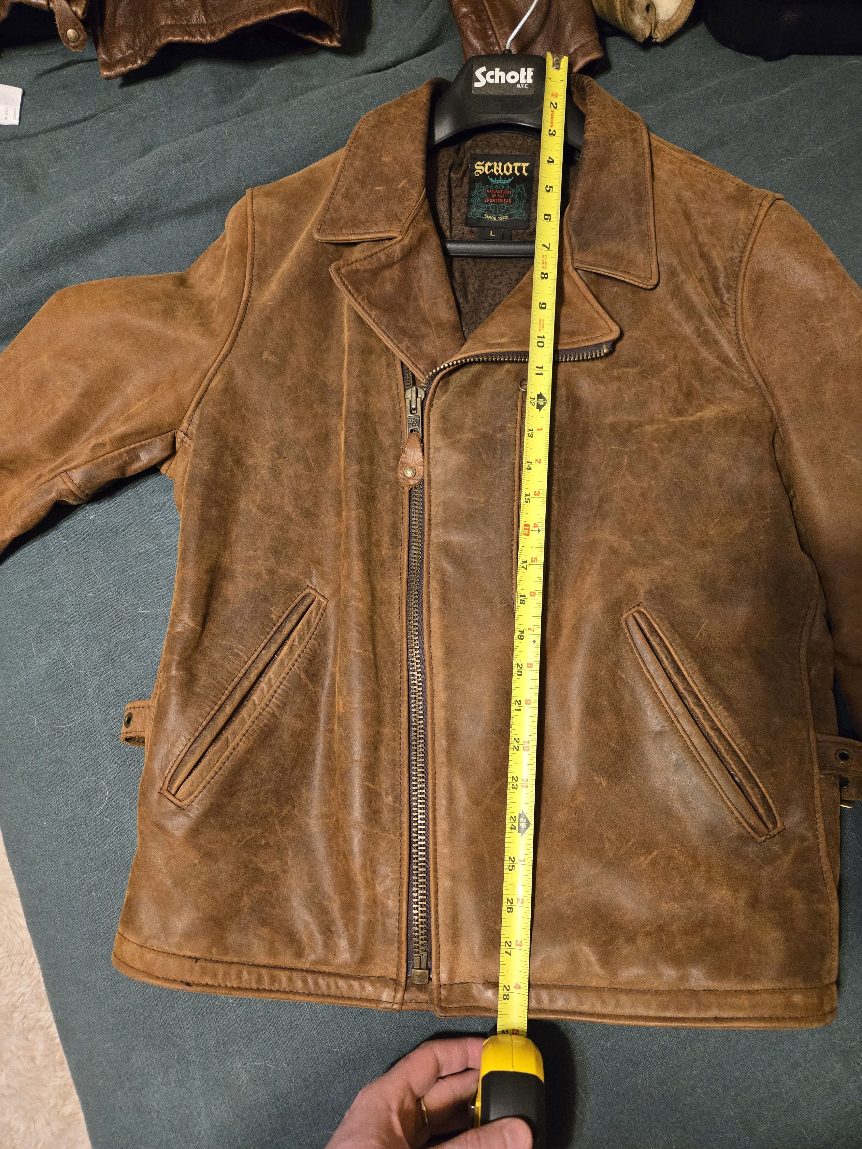 Schott Schott 508 Express Leather Jacket Size US L / EU 52-54 / 3 - 8 Thumbnail