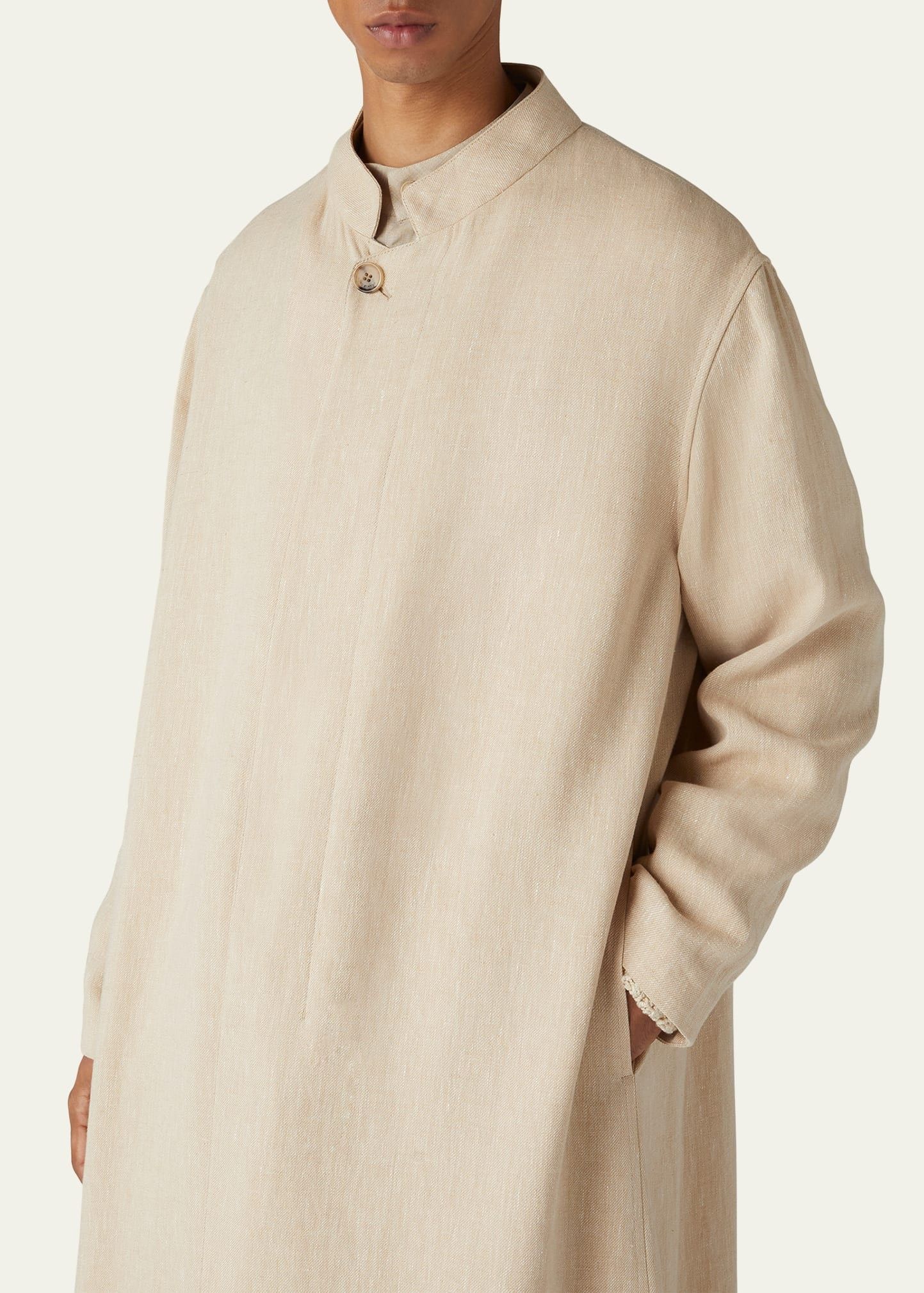 Loro Piana o1w1db10225 FAO0660 Edvin Trench Coat in Beige Size US S / EU 44-46 / 1 - 5 Thumbnail