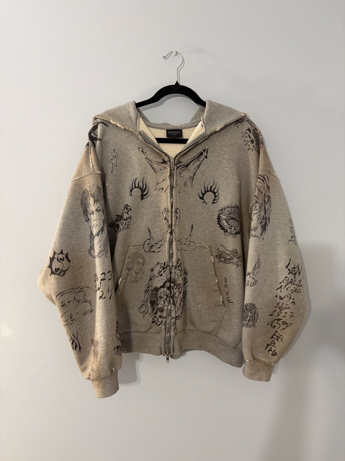 Balenciaga Balenciaga Tattoo Zip Up Size US M / EU 48-50 / 2 - 1 Thumbnail