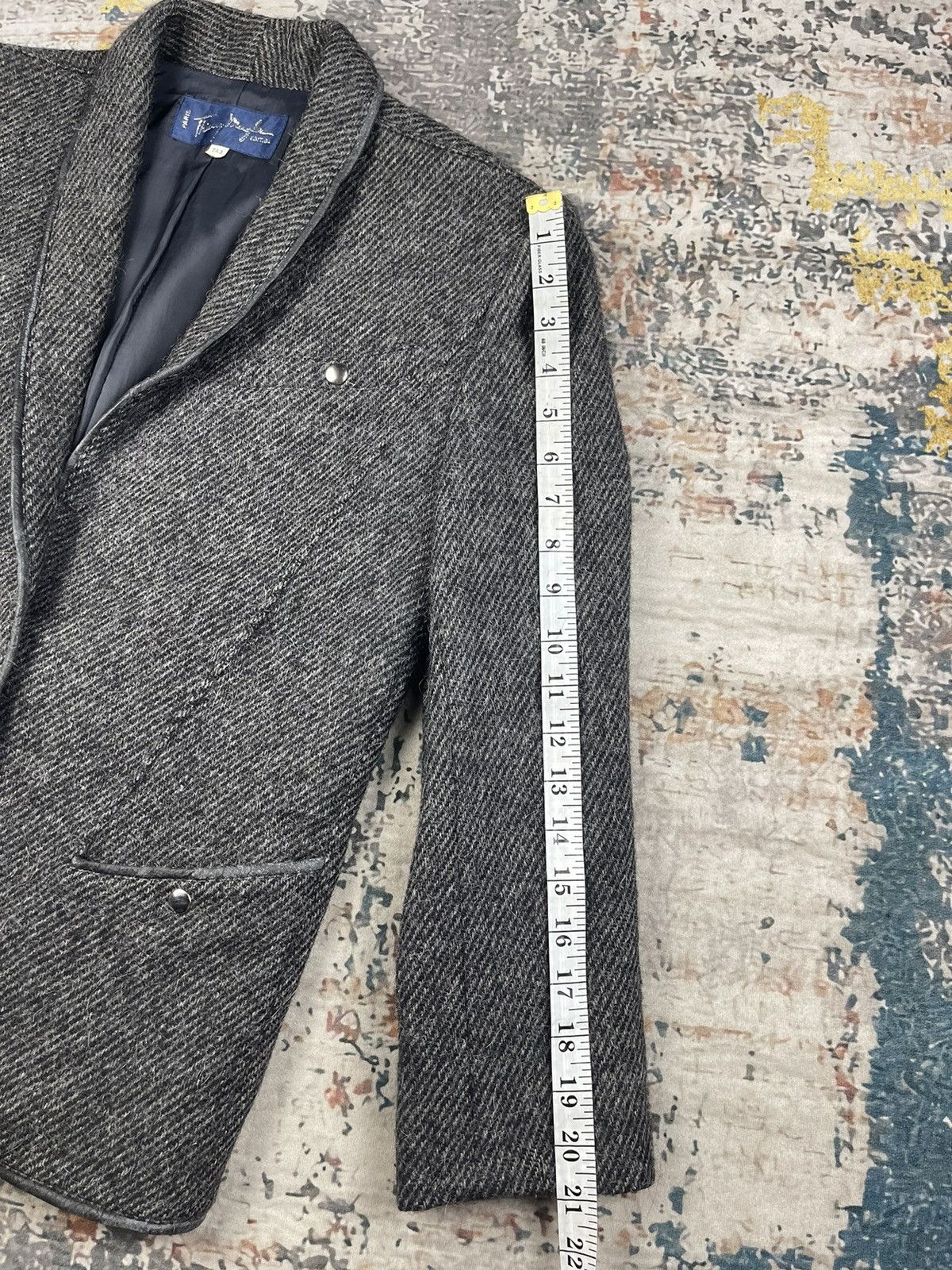 Thierry Mugler Thiery Mugler Wool Tweed Leather Trim Jackets Size M / US 6-8 / IT 42-44 - 15 Thumbnail