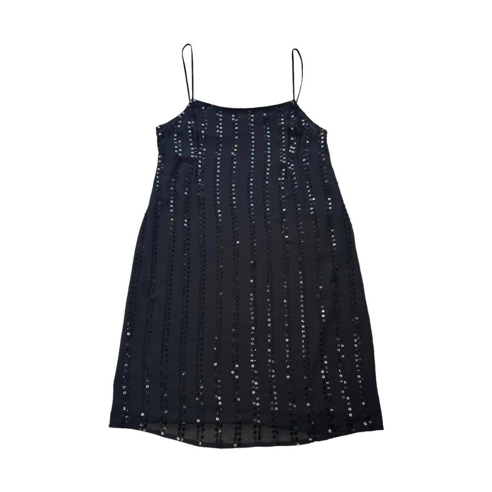 Laura Ashley Laura Ashley Cami Sequinned Sheer Mesh Silk Midi Dress Size XL / US 12-14 / IT 48-50 - 1 Thumbnail